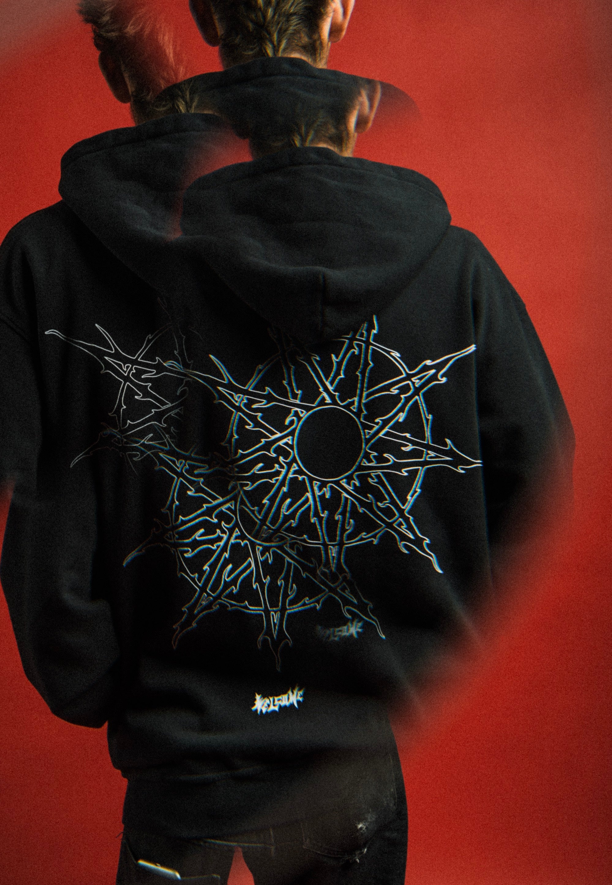 Welcome x Slipknot - Nonagram Printed Black - Zipper | Men-Image