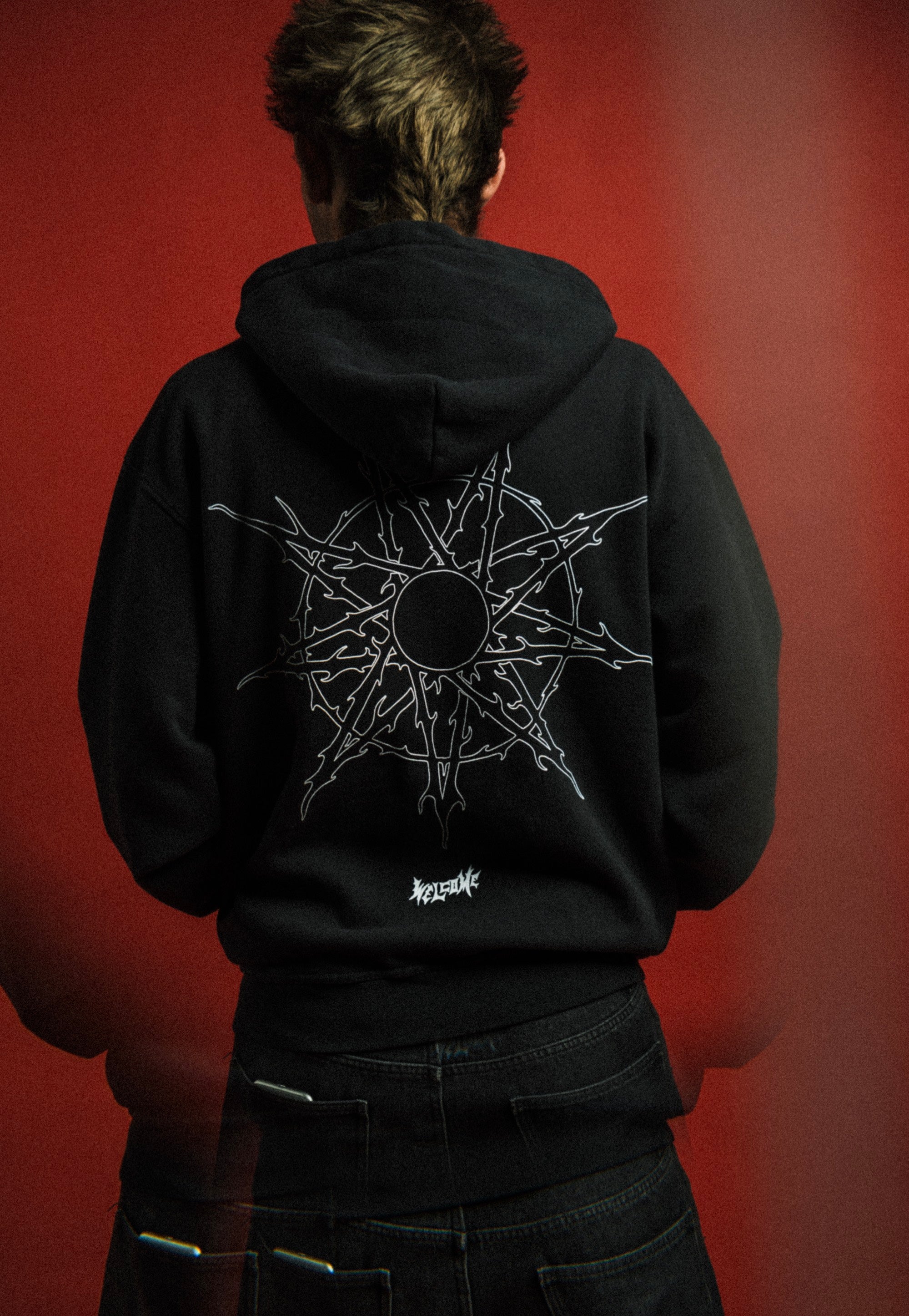 Welcome x Slipknot - Nonagram Printed Black - Zipper | Men-Image