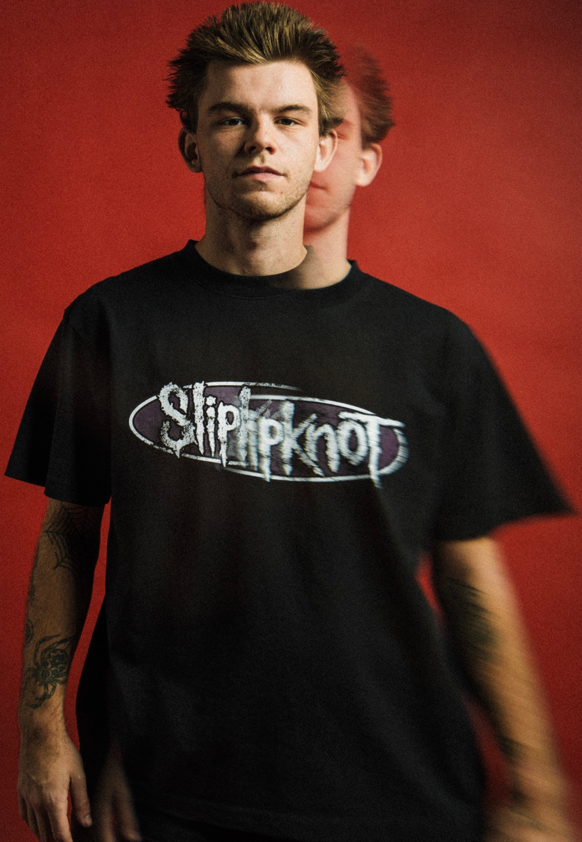 Welcome x Slipknot - Annihilation Boxy Garment-Dyed Black - T-Shirt | Men-Image