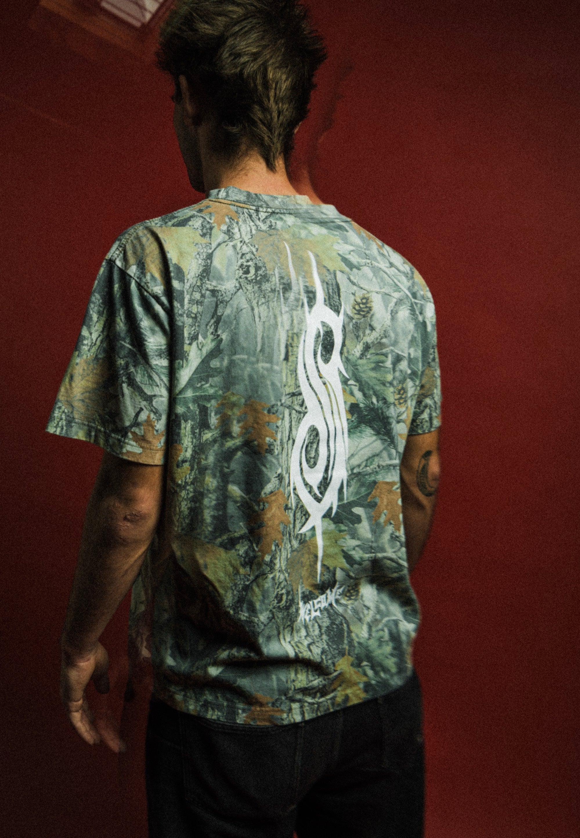 Welcome x Slipknot - Oval Logo Boxy Camo - T-Shirt | Men-Image