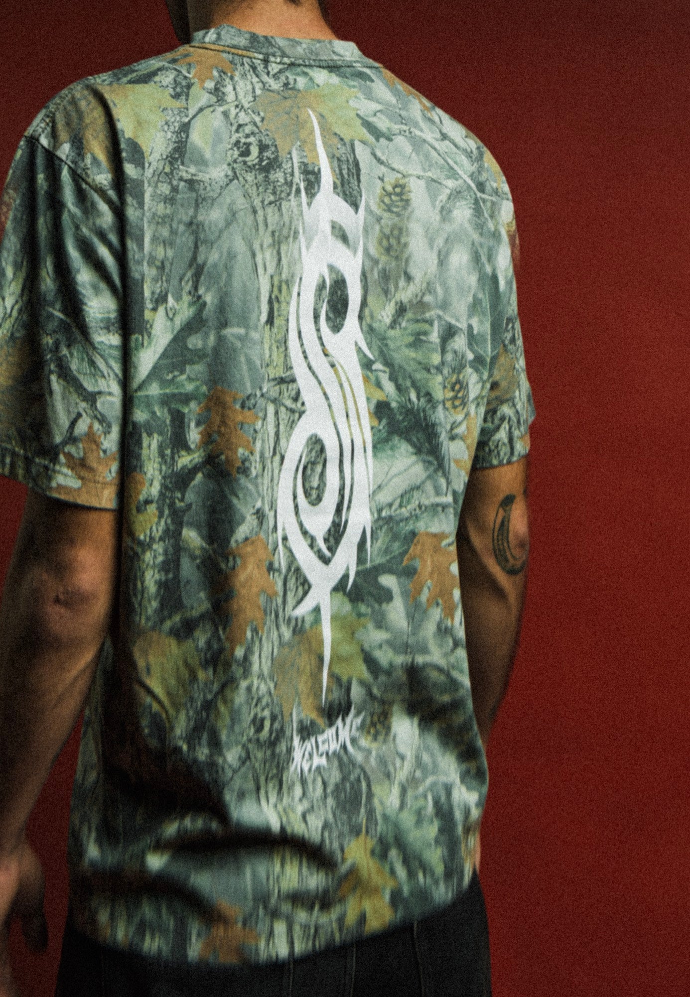 Welcome x Slipknot - Oval Logo Boxy Camo - T-Shirt | Men-Image