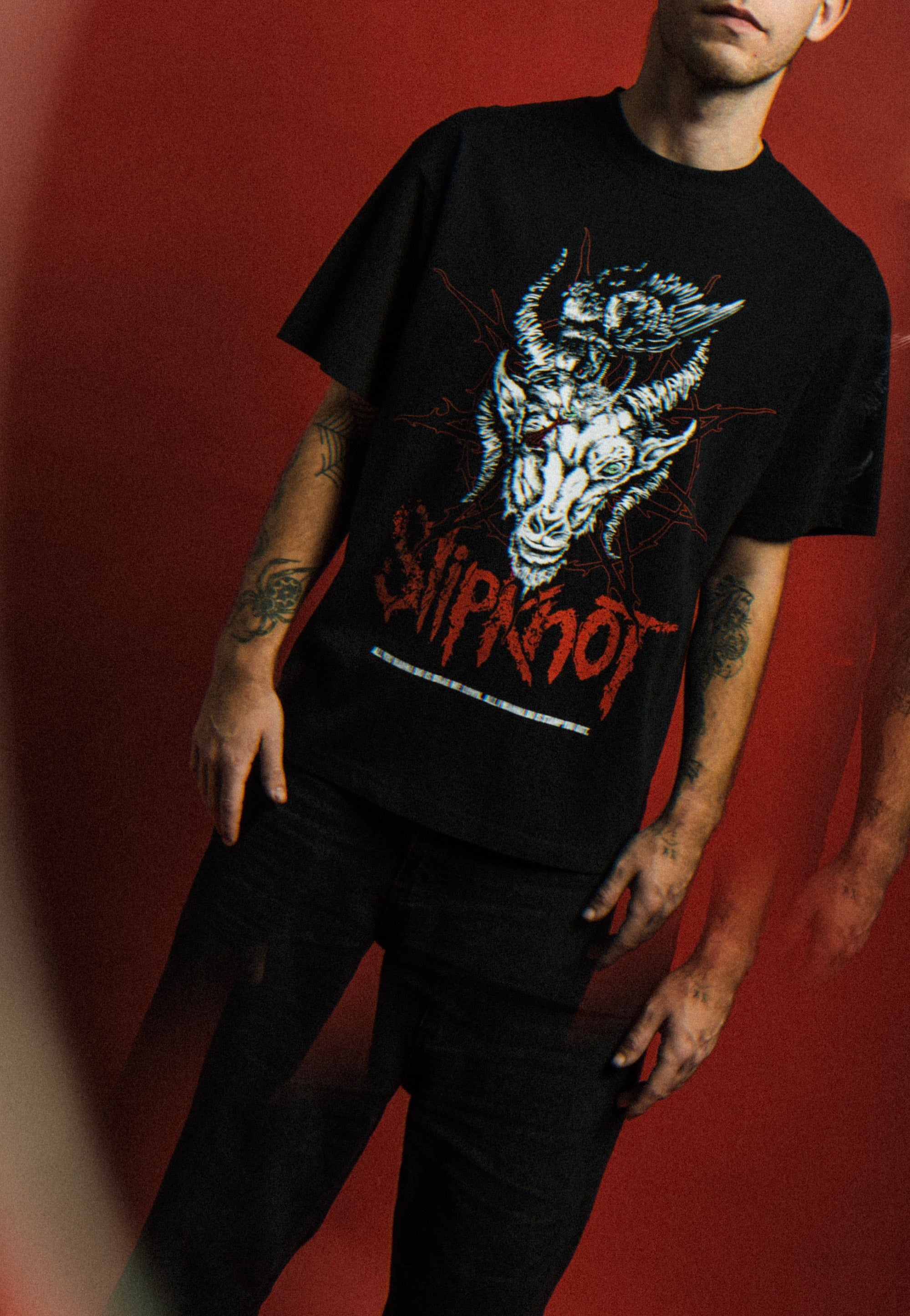 Welcome x Slipknot - Spit It Out Boxy Garment-Dyed Black - T-Shirt | Men-Image