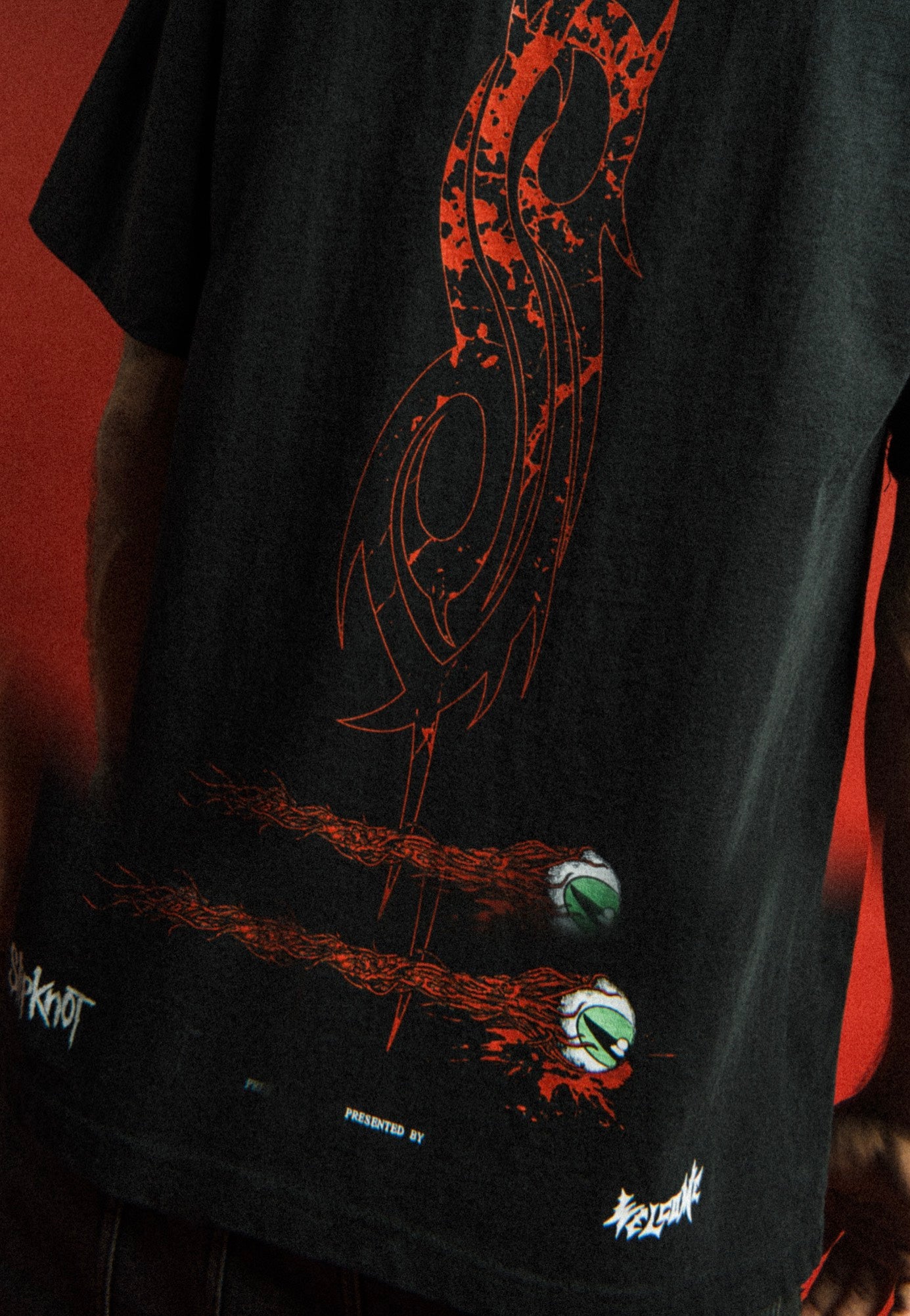 Welcome x Slipknot - Spit It Out Boxy Garment-Dyed Black - T-Shirt | Men-Image