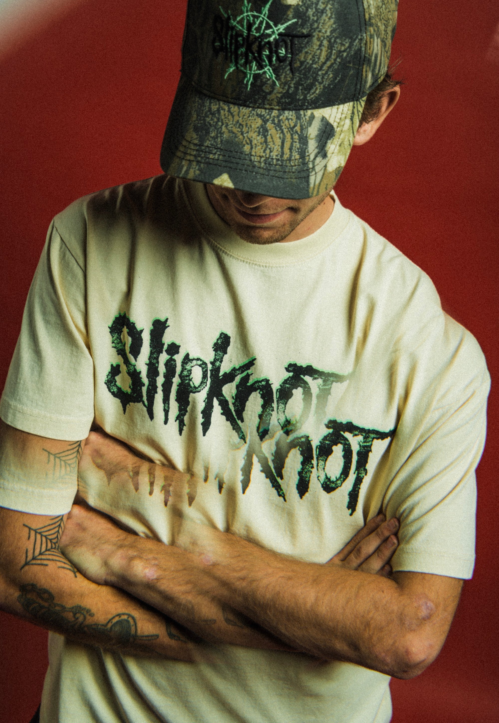 Welcome x Slipknot - Tomorrow Boxy Garment-Dyed Bone - T-Shirt | Men-Image