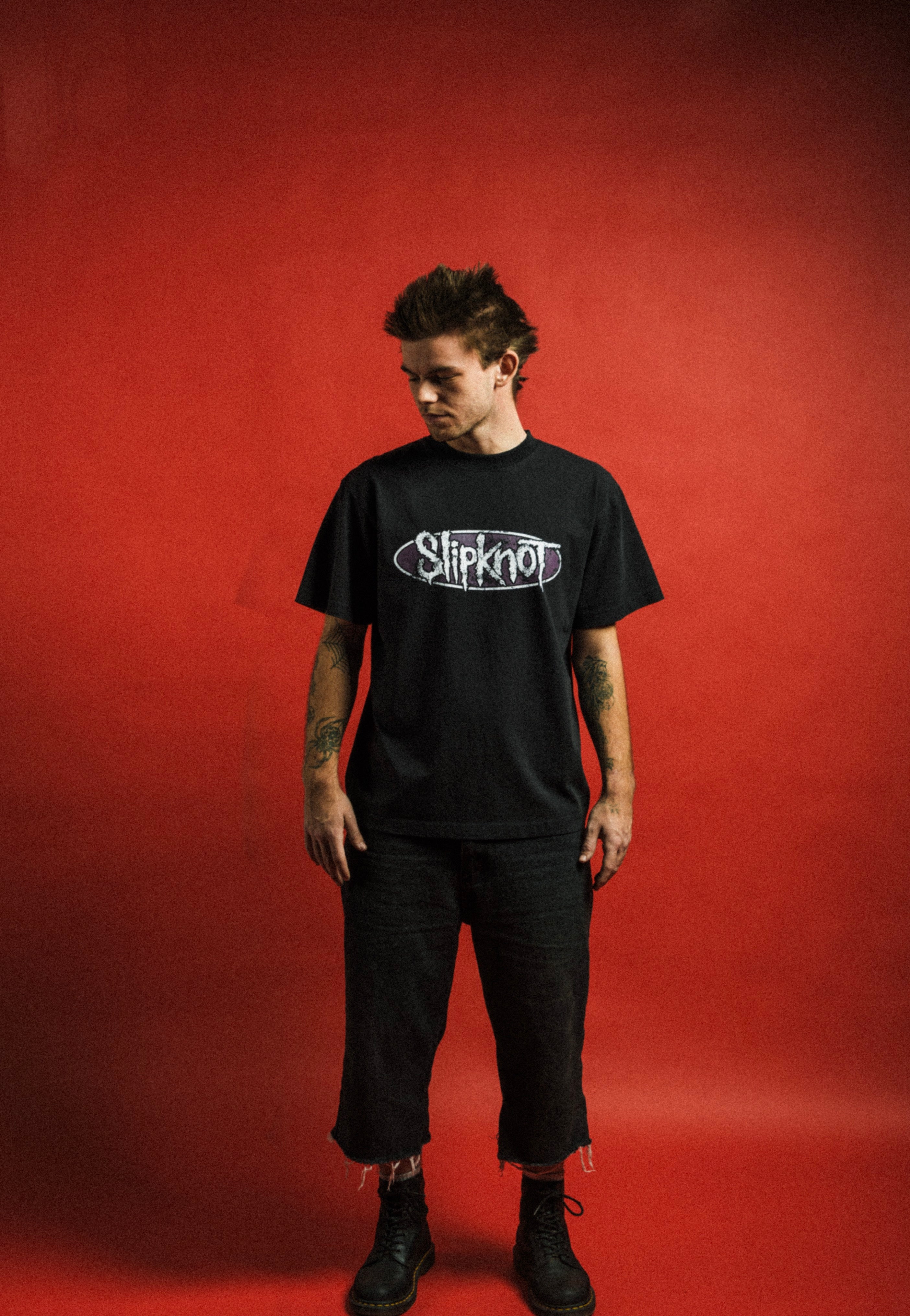 Welcome x Slipknot - Annihilation Boxy Garment-Dyed Black - T-Shirt | Men-Image