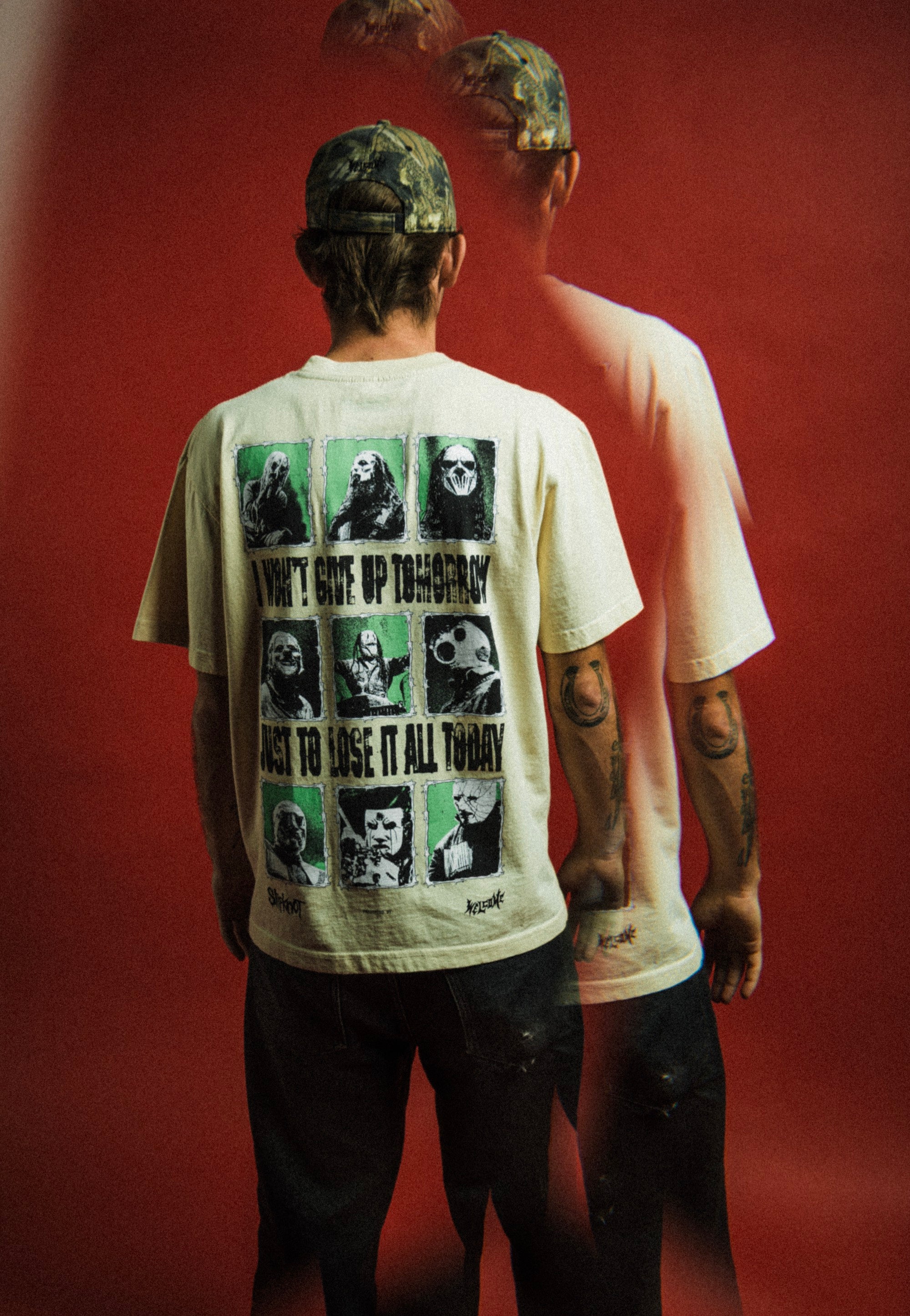 Welcome x Slipknot - Tomorrow Boxy Garment-Dyed Bone - T-Shirt | Men-Image