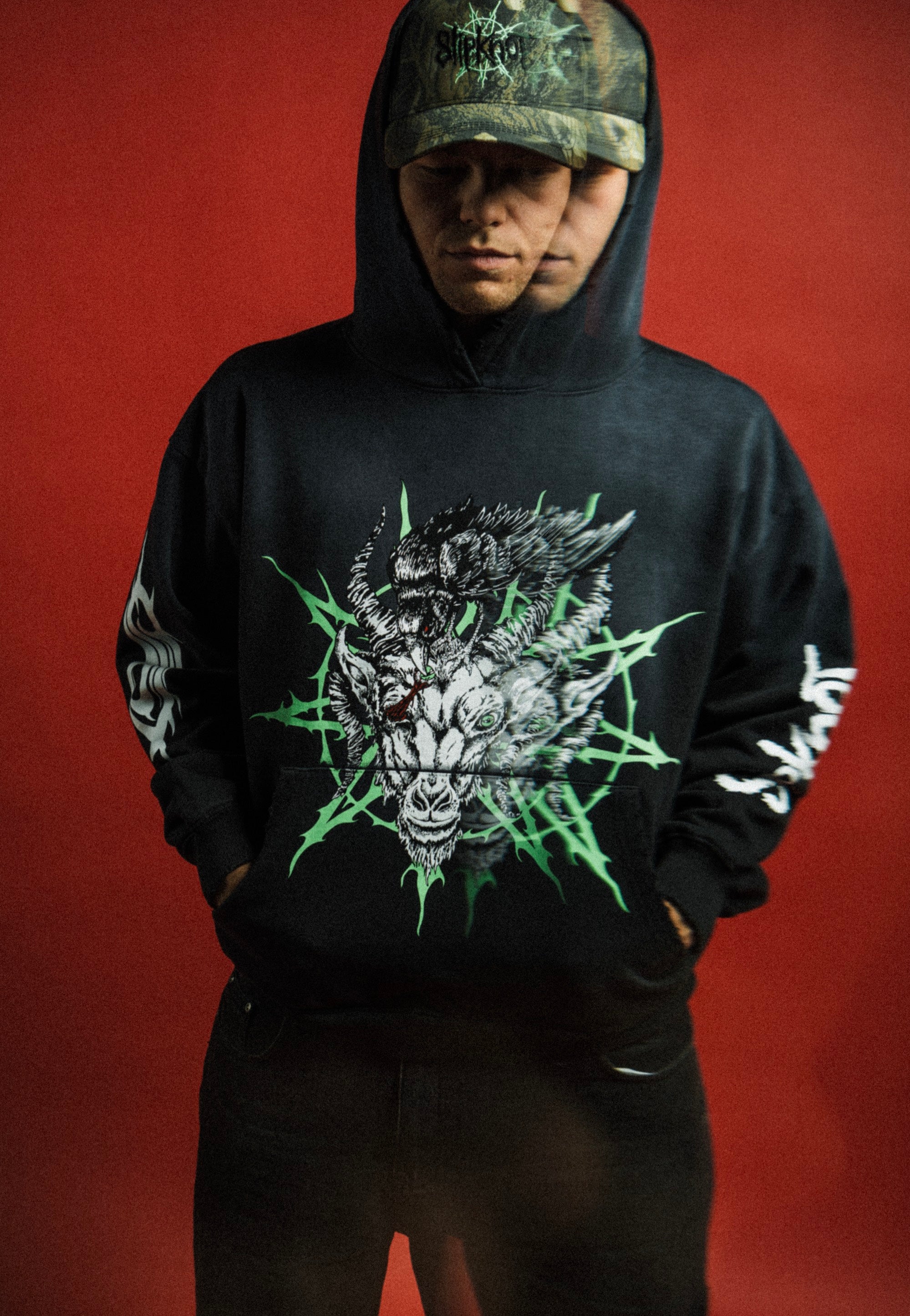 Welcome x Slipknot - Ravenous Distressed Sun Fade - Hoodie | Men-Image