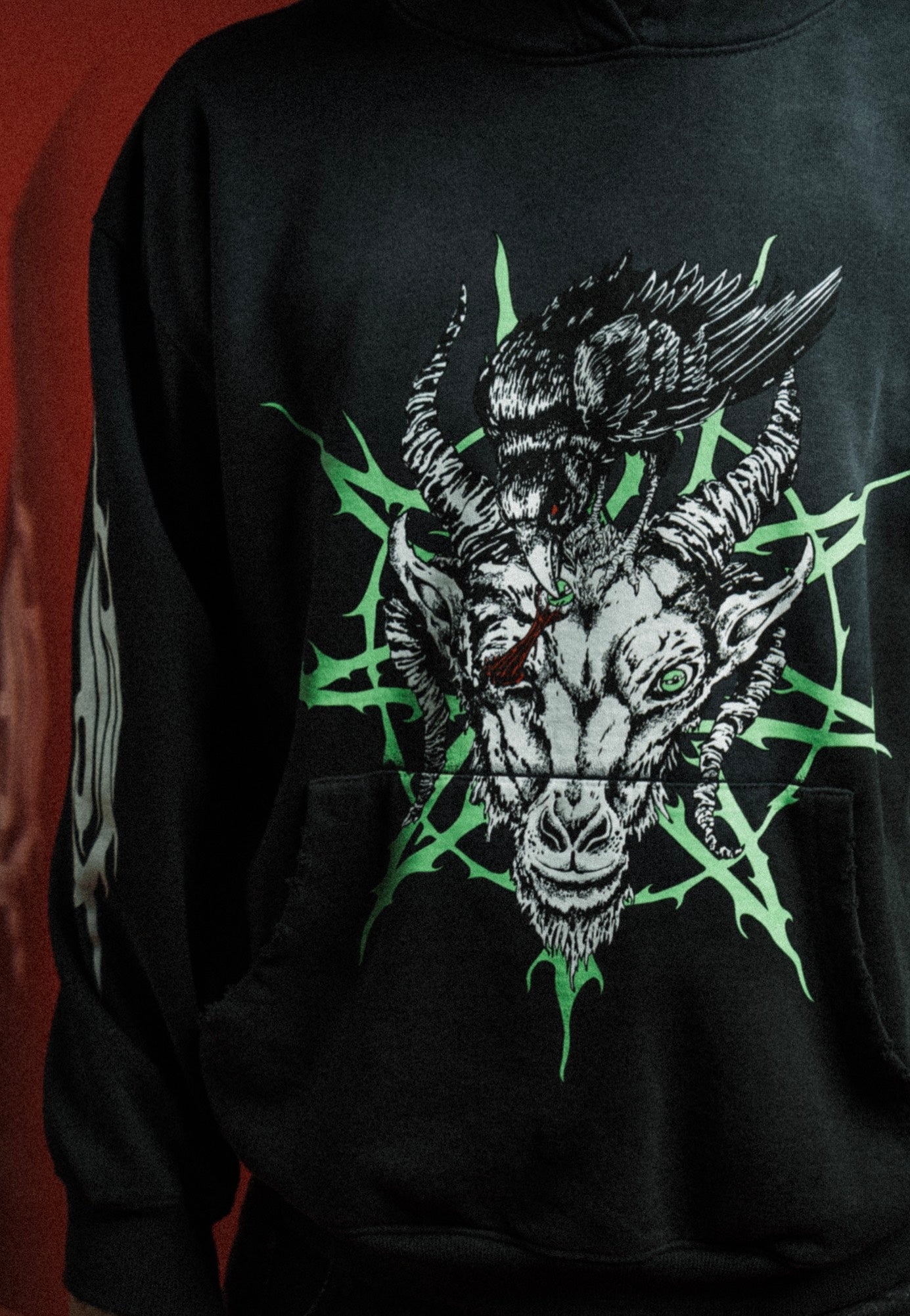 Welcome x Slipknot - Ravenous Distressed Sun Fade - Hoodie | Men-Image