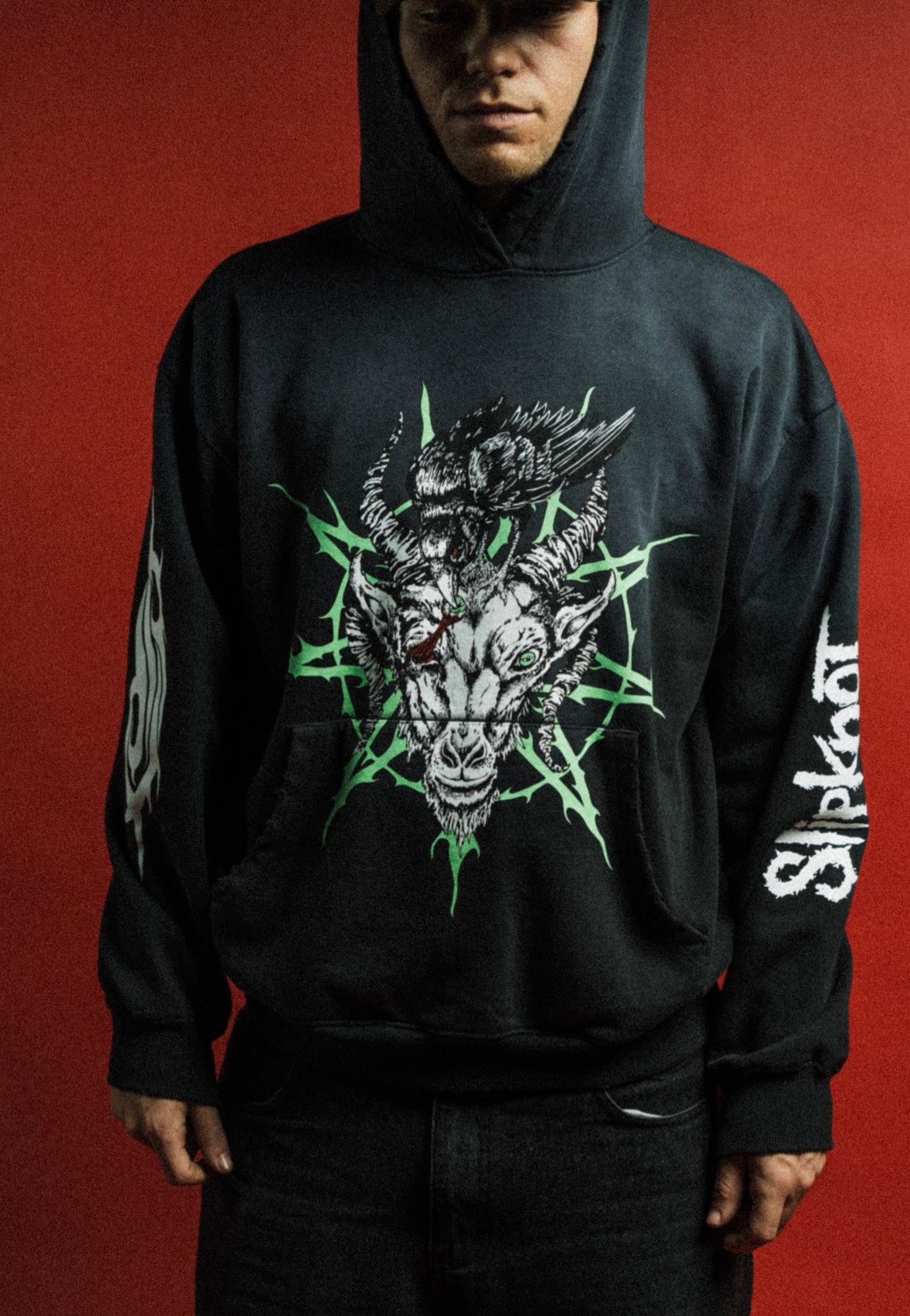 Welcome x Slipknot - Ravenous Distressed Sun Fade - Hoodie | Men-Image