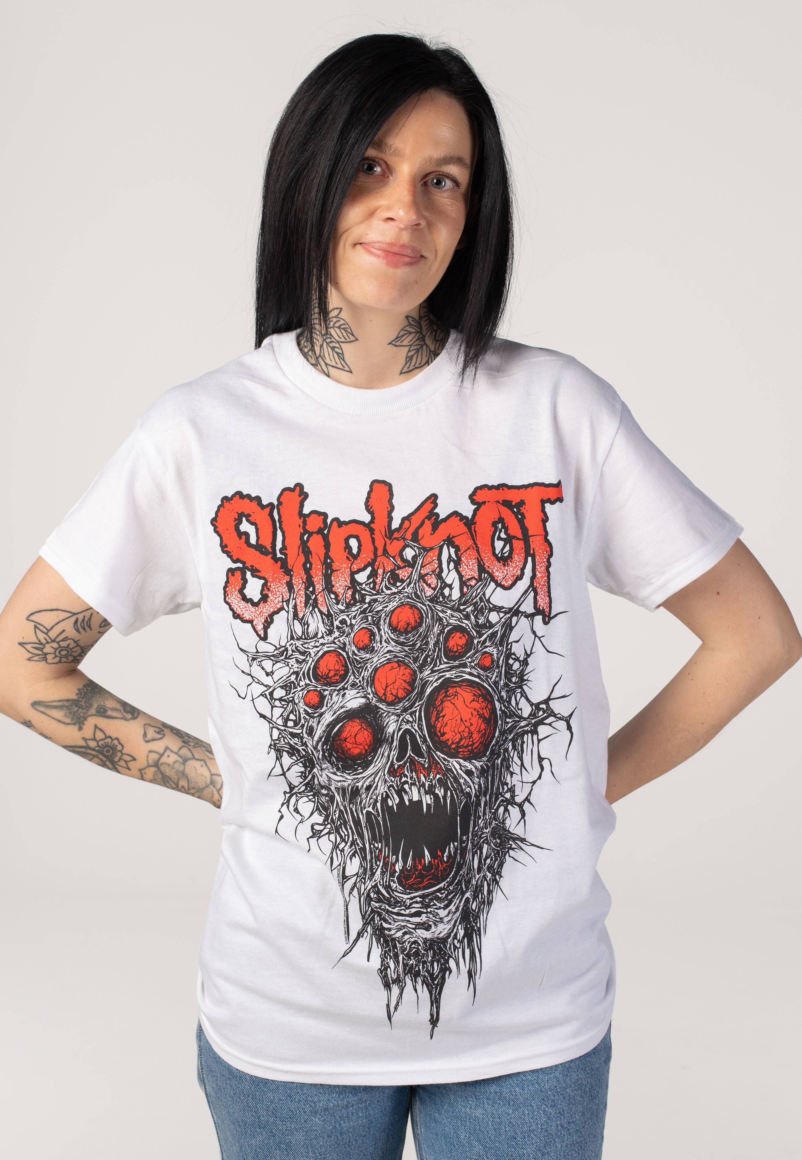 Slipknot - 9 Eye Monster White - T-Shirt | Impericon