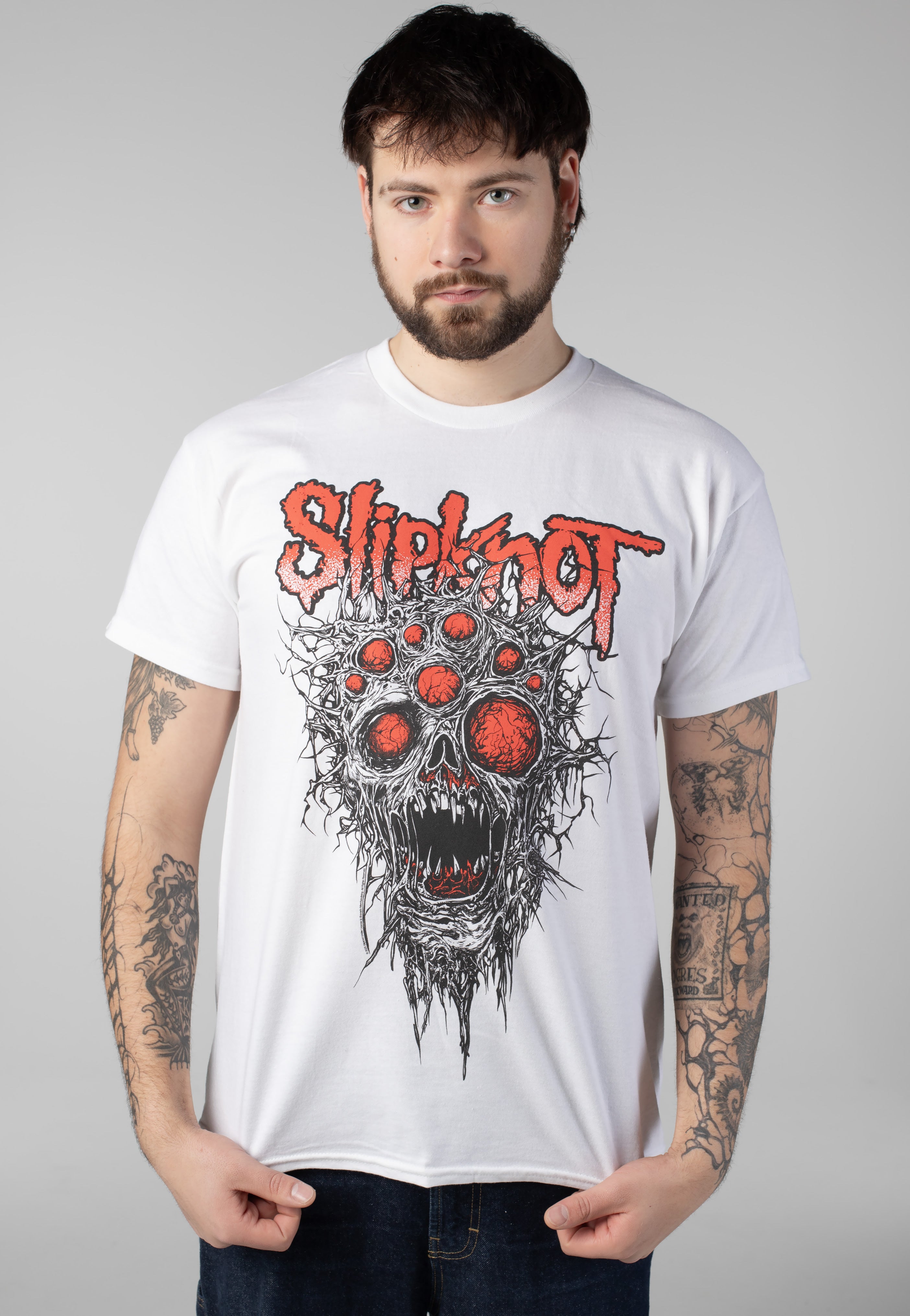 Slipknot - 9 Eye Monster White - T-Shirt | Men-Image