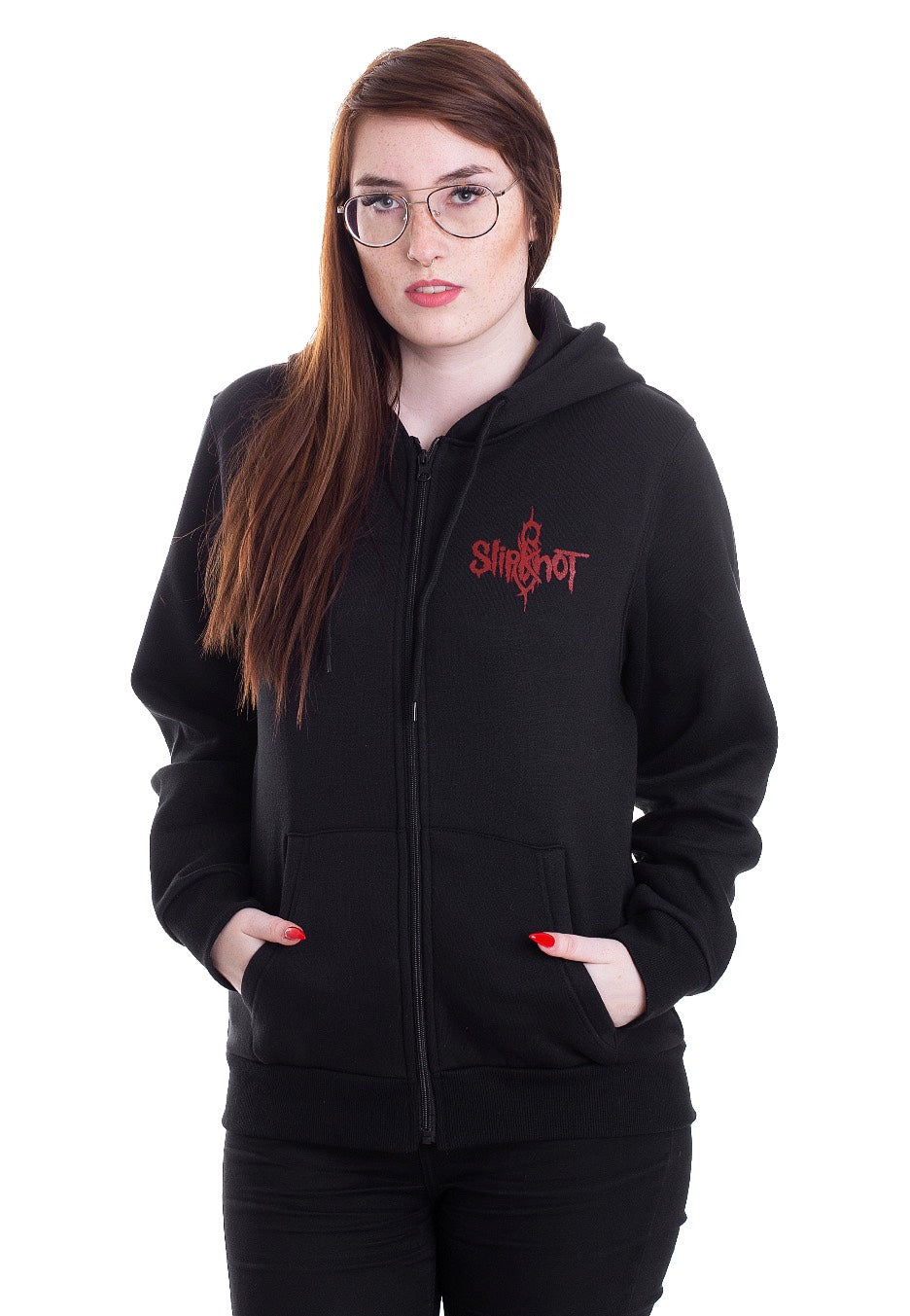 Slipknot - 9 Point Star - Felpa con zip | Women-Image