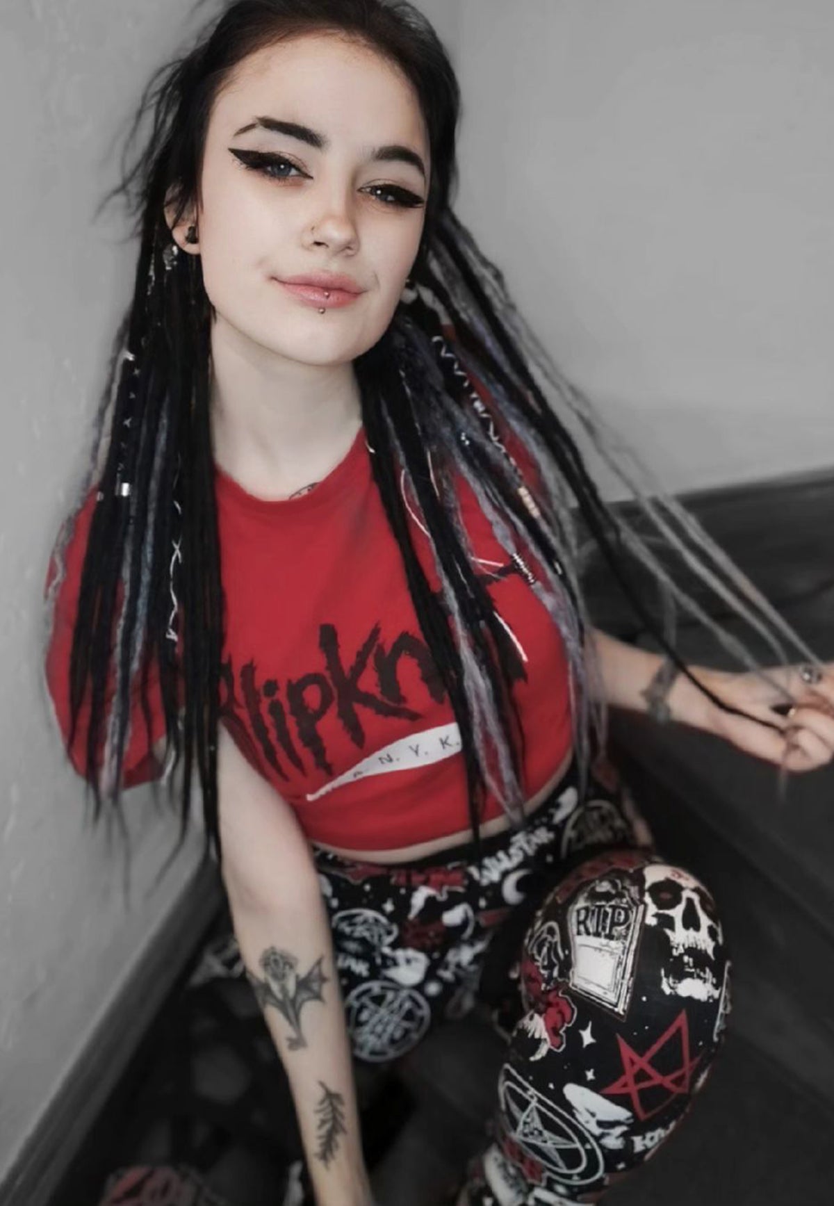 Slipknot WANYK Red T-Shirt | Women-Image