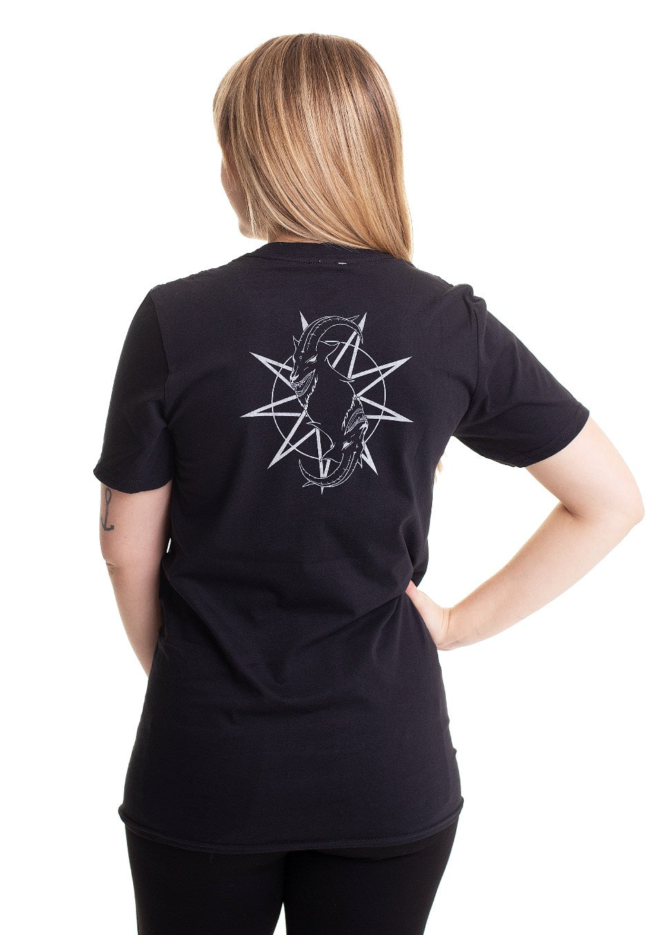 Slipknot Goat Star Logo Back Print T-Shirt | Women-Image