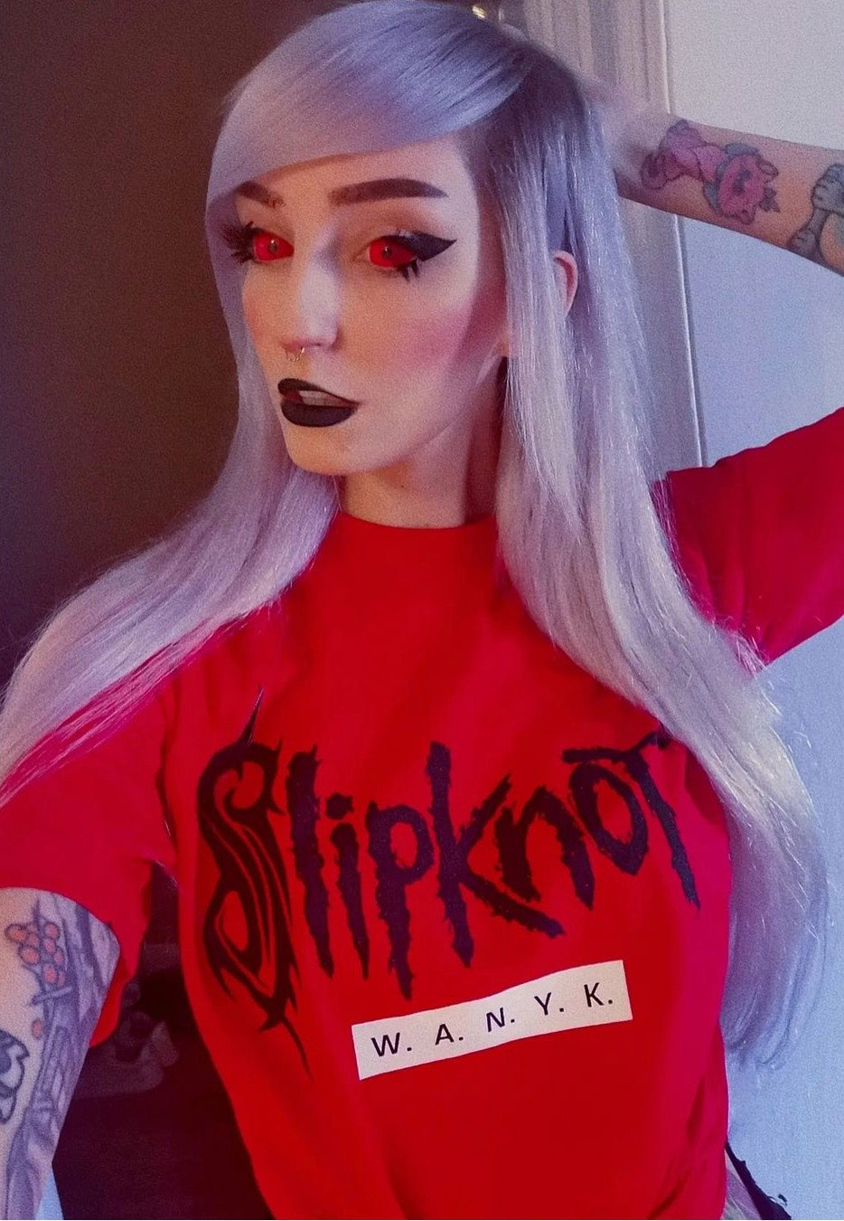 Slipknot WANYK Red T-Shirt | Women-Image