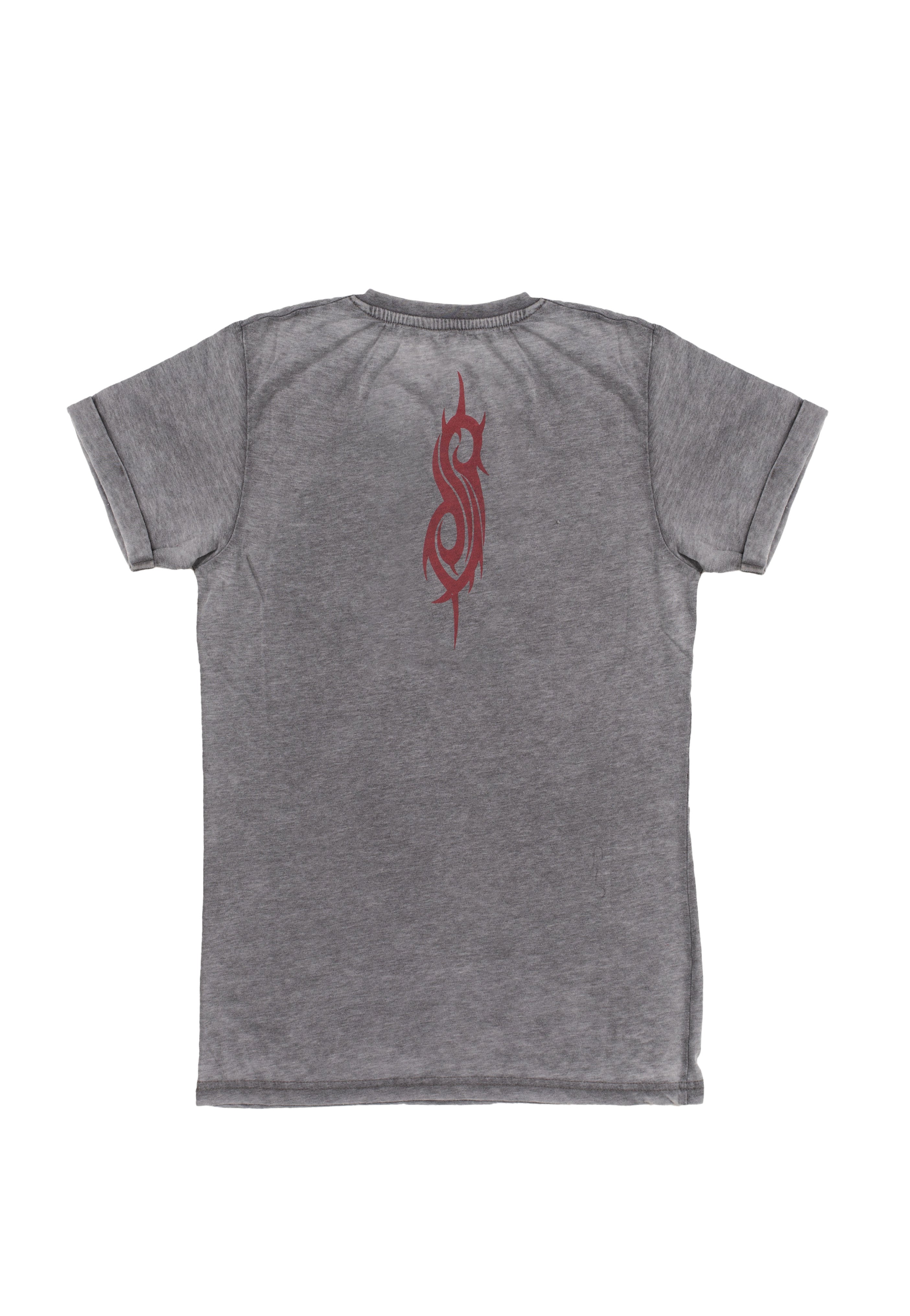 Slipknot - Red Logo Burnout Grey - T-Shirt | Impericon