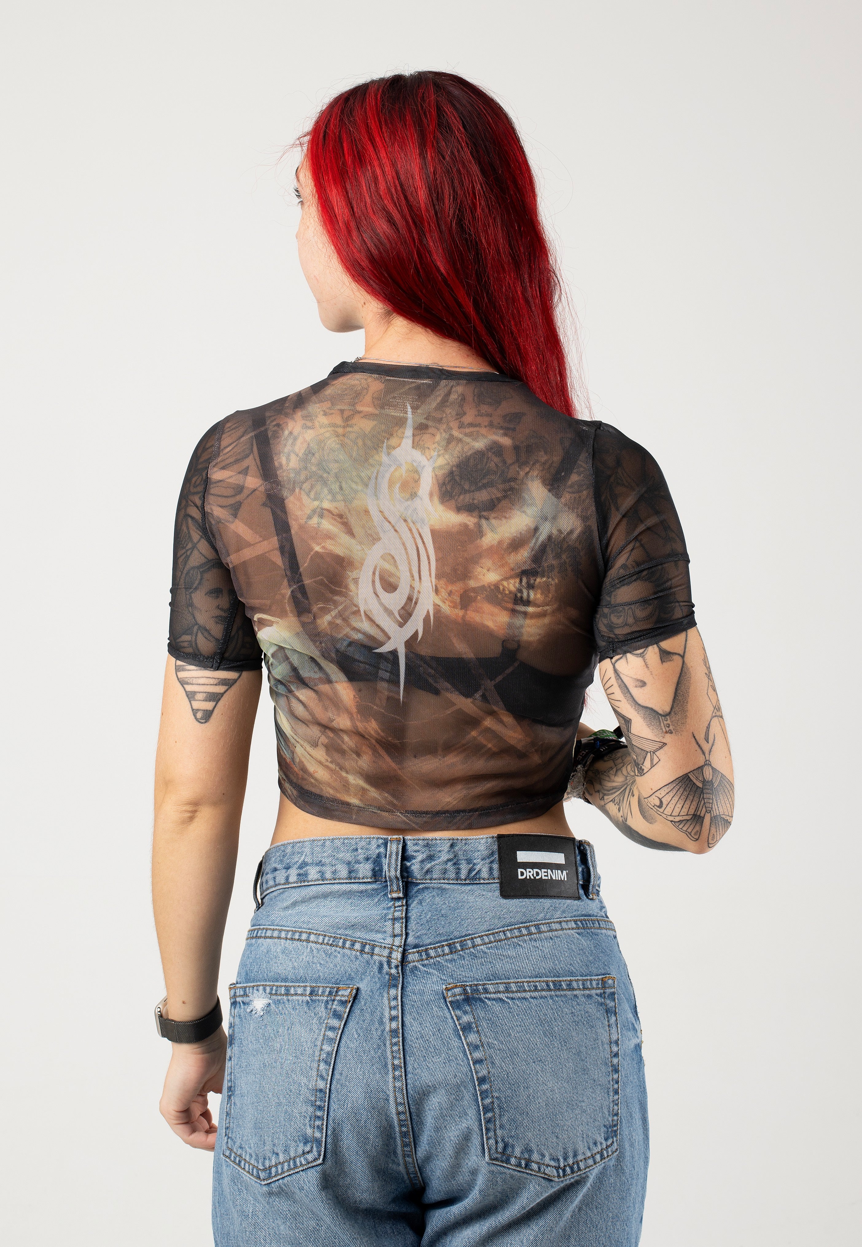 Slipknot - TESF Profile Cropped Mesh - Girly | Women-Image