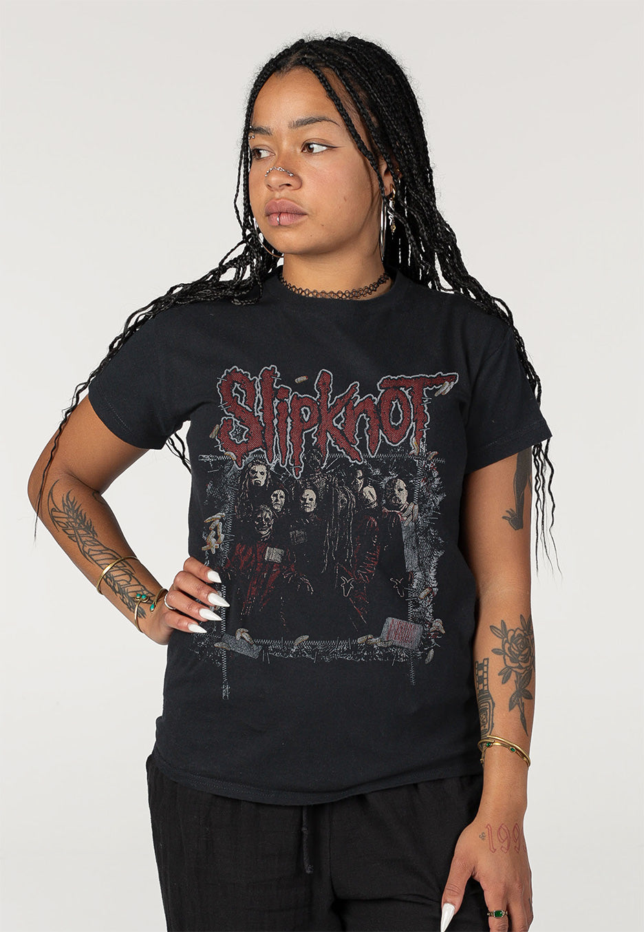 Slipknot Zipped T-Shirt | Women-Image