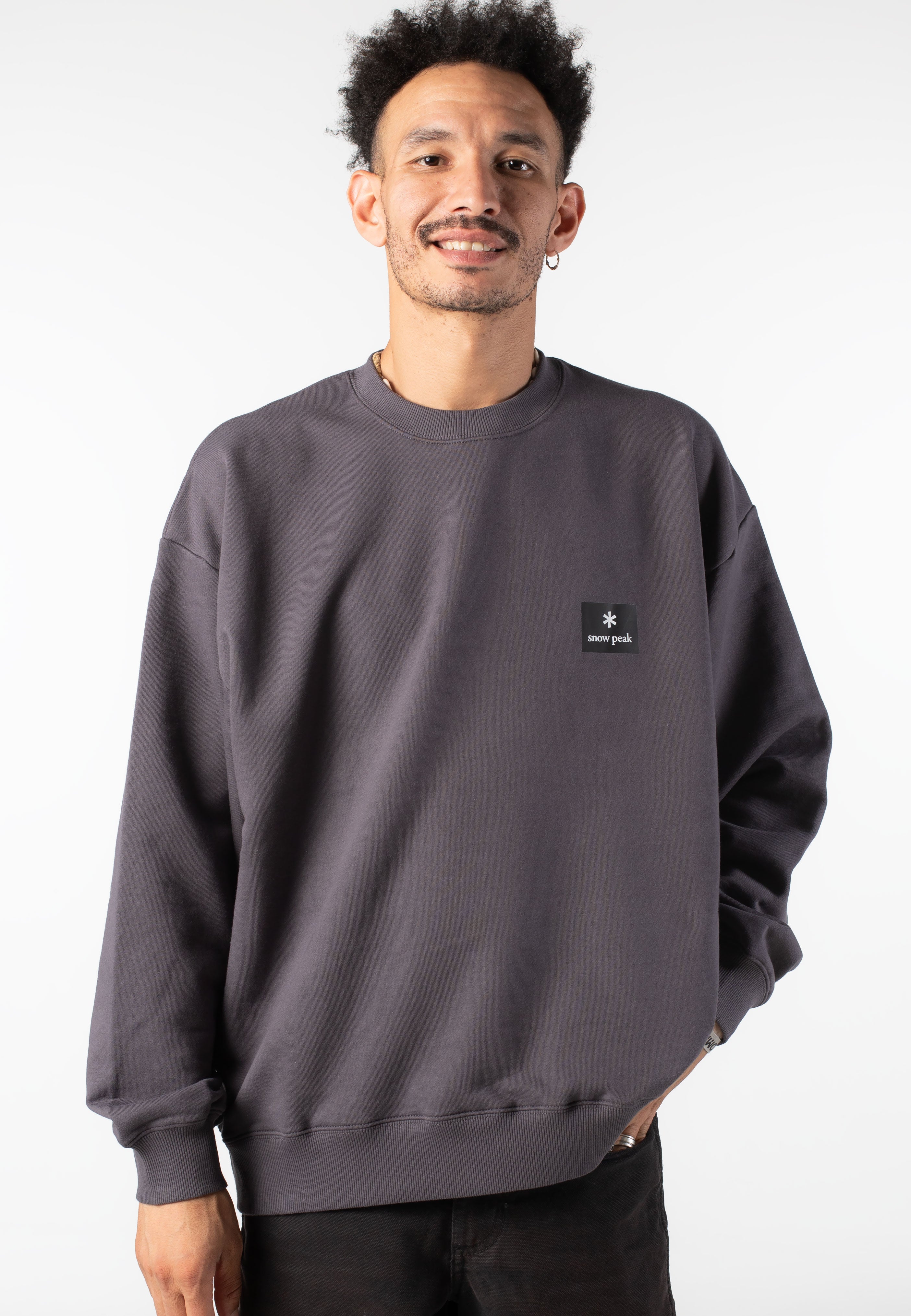 Snow Peak - NSD Square Logo Charcoal - Sweater | Men-Image