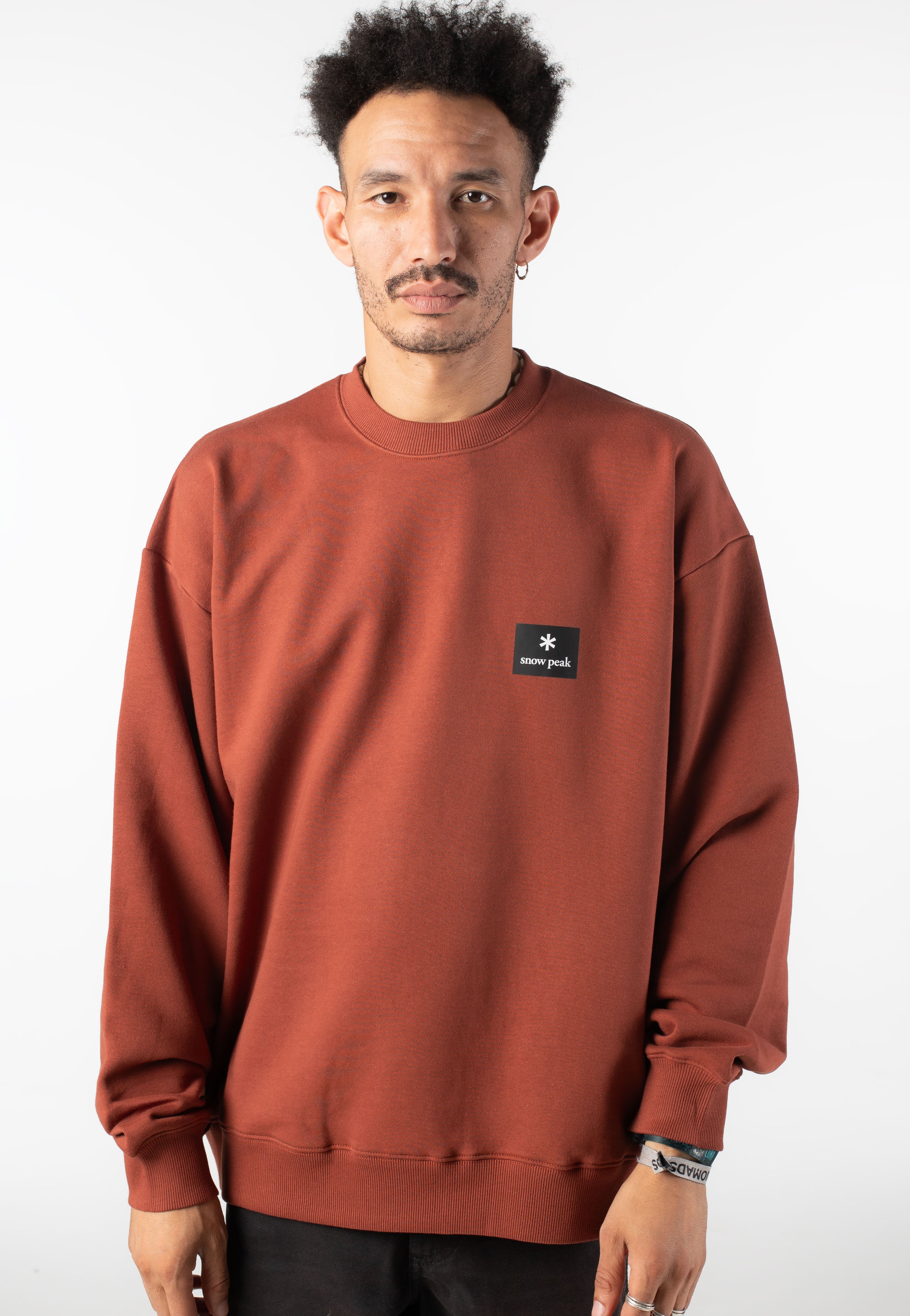 Snow Peak - NSD Square Logo Light Brown - Sweater | Men-Image
