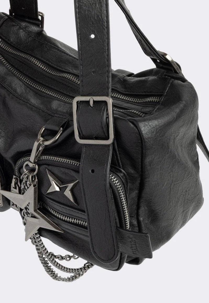Minga London - Soot Vegan Shoulder Black - Bag | Women-Image