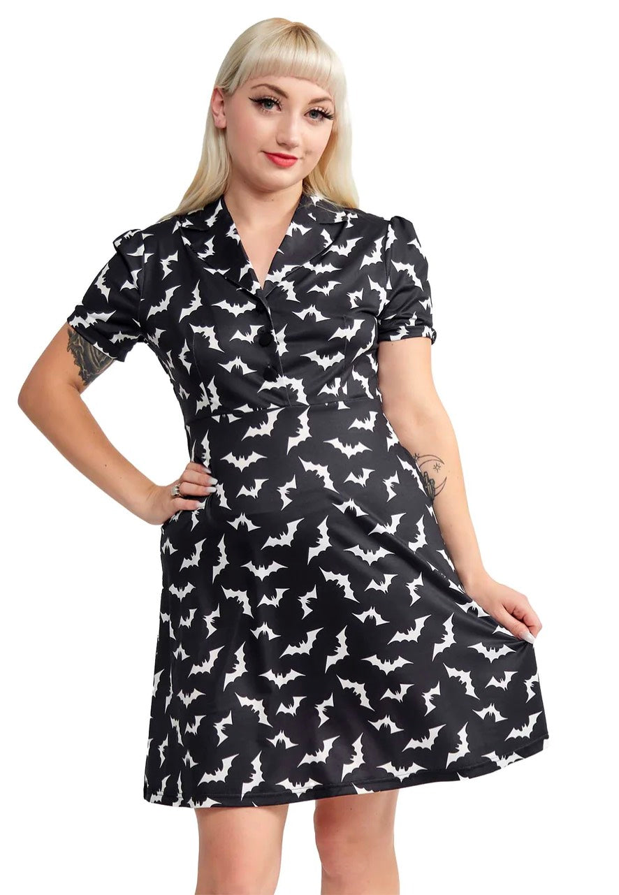 Sourpuss Clothing - Luna Bats Rosie - Dress | Women-Image