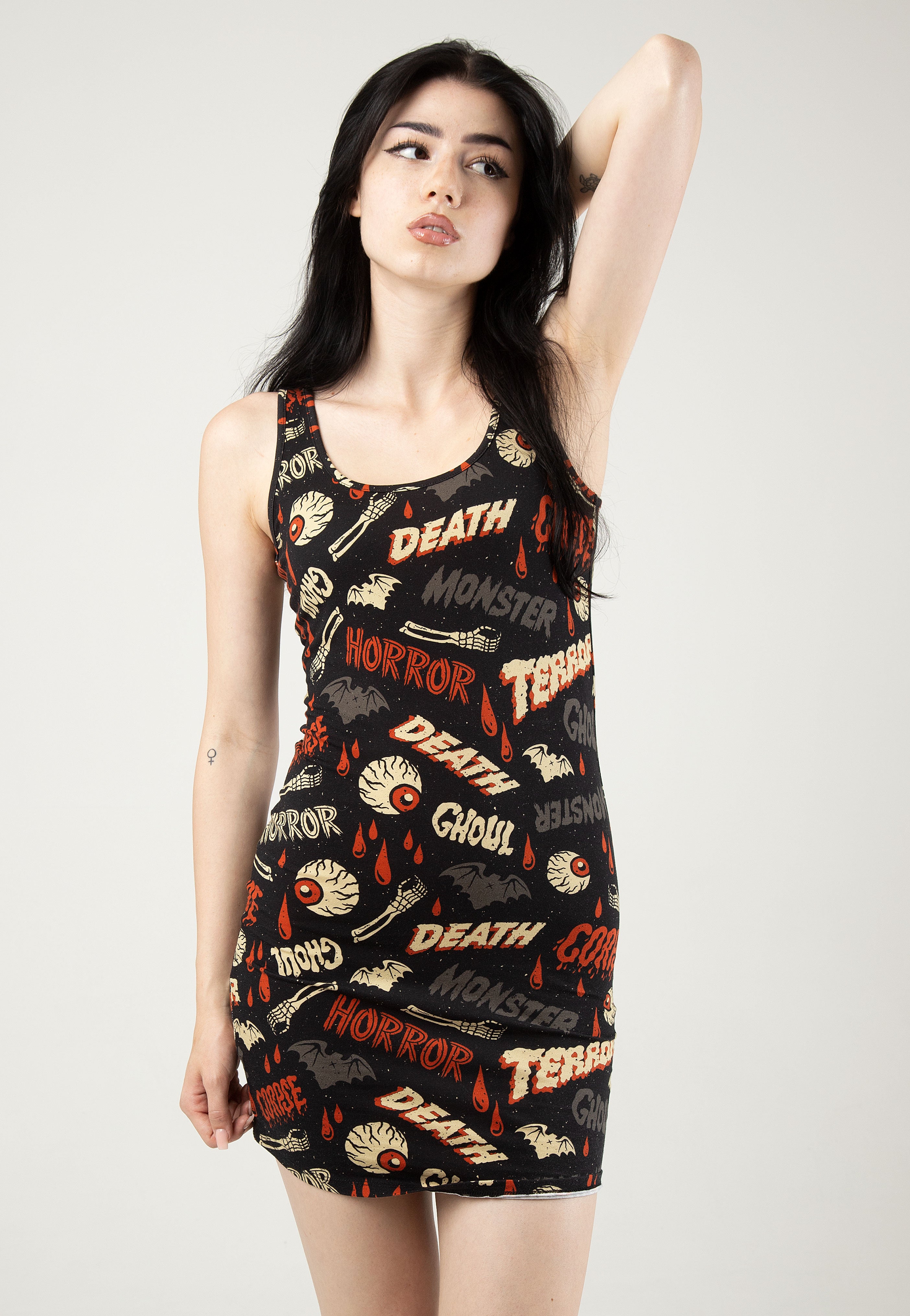 Sourpuss Clothing - Oh The Horror Black - Dress | Women-Image
