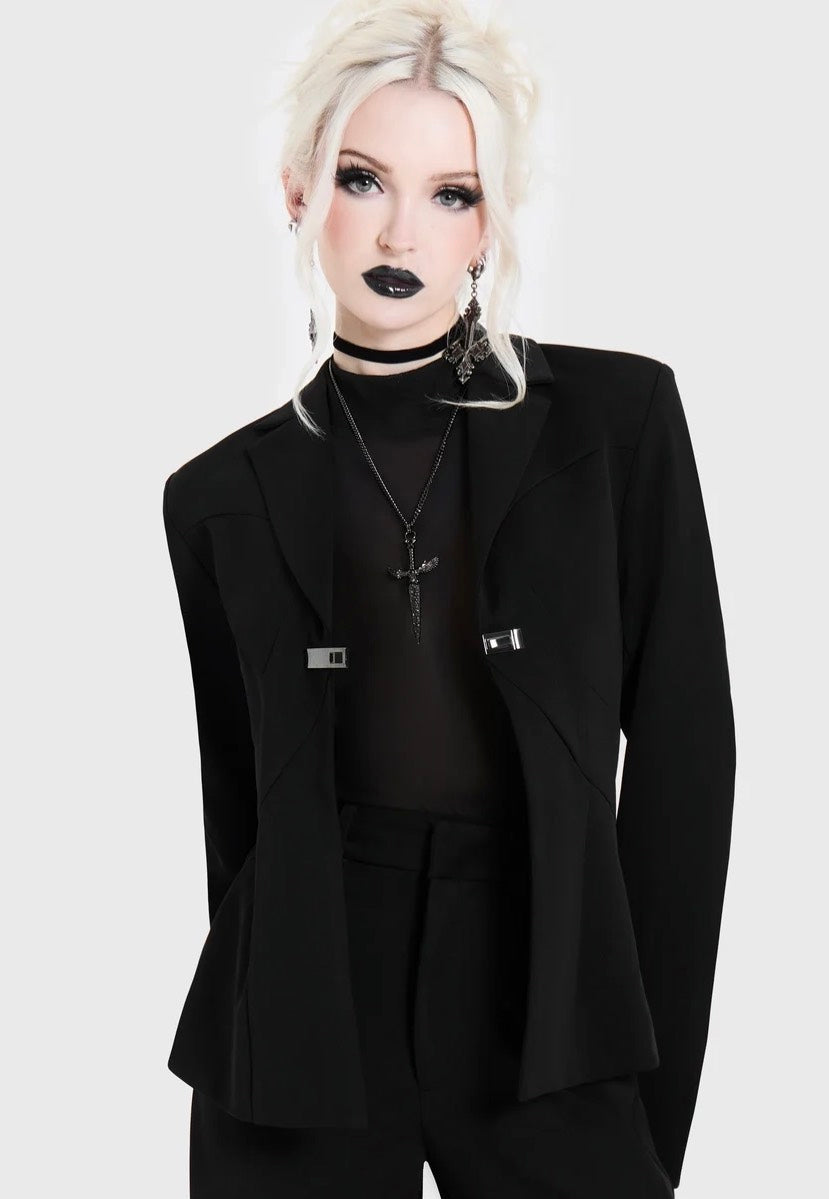 Killstar Spiderella Black Blazer | Women-Image