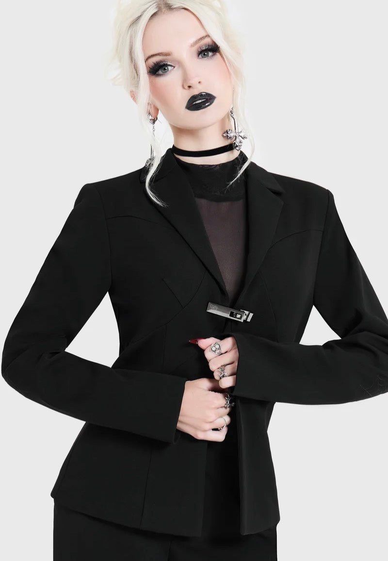 Killstar Spiderella Black Blazer | Women-Image