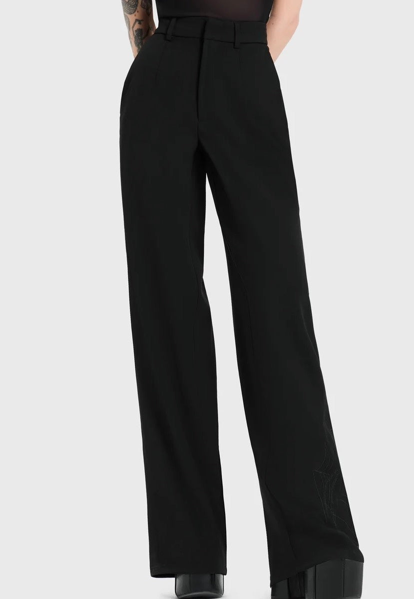 Killstar Spiderella Black Pants | Women-Image