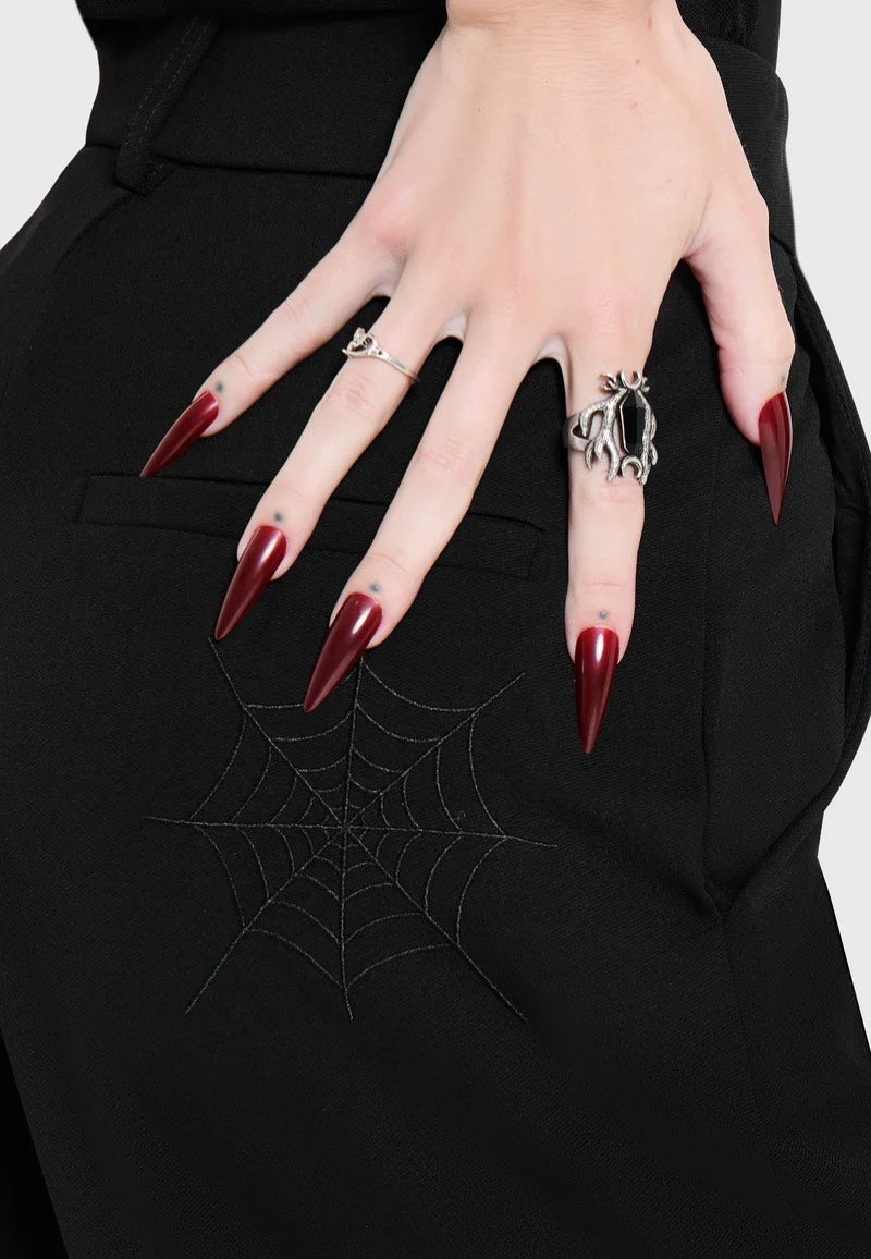 Killstar Spiderella Black Pants | Women-Image