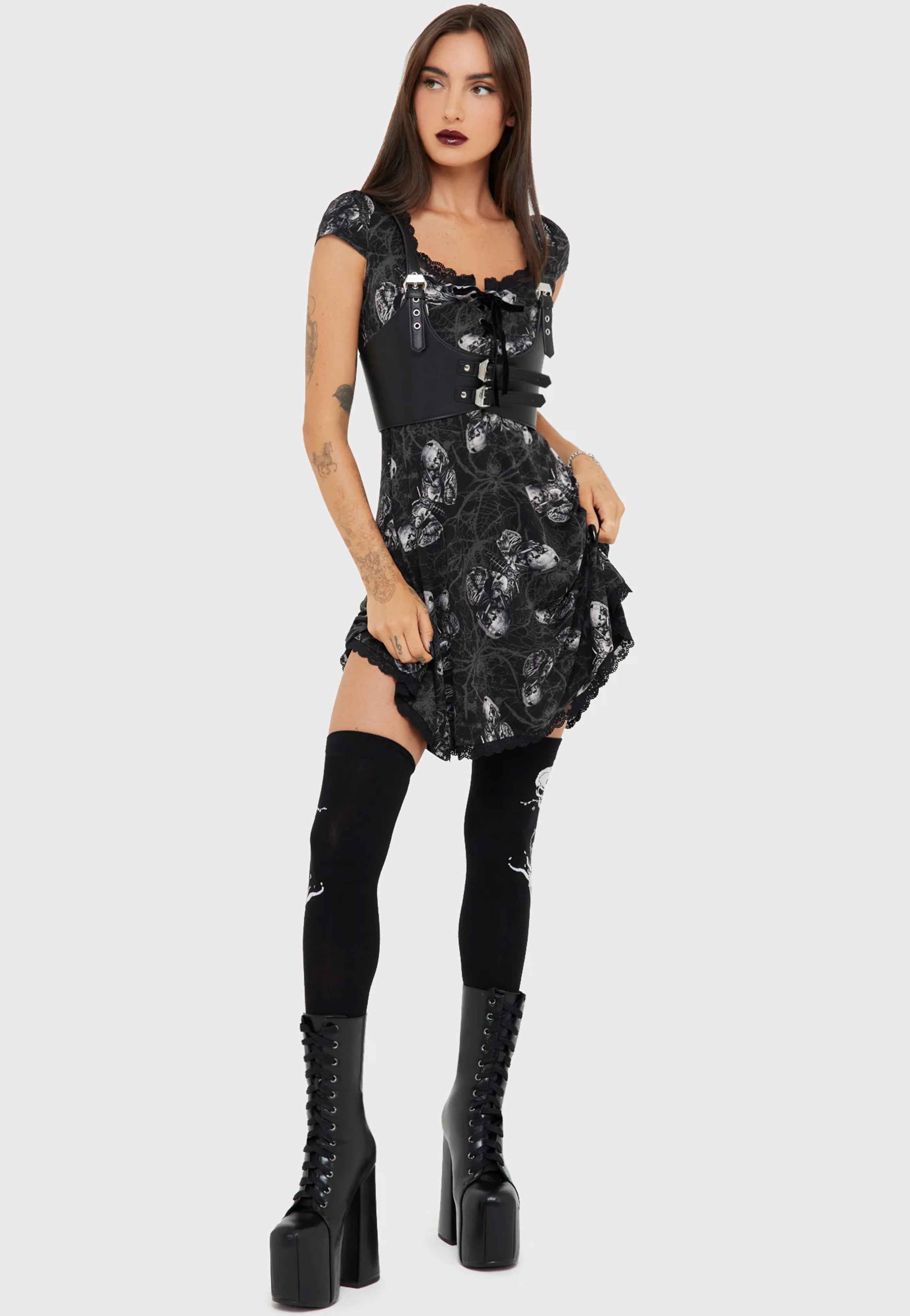 Killstar x Alchemy England - Spidrasica's Web Mini - Dress | Women-Image