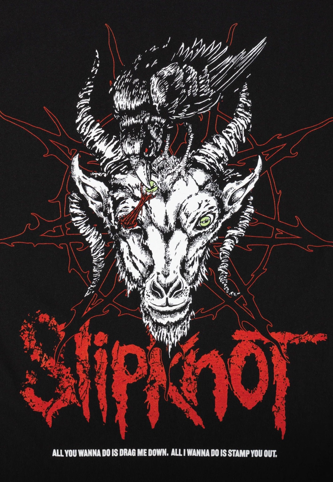 Welcome x Slipknot - Spit It Out Boxy Garment-Dyed Black - T-Shirt | Men-Image
