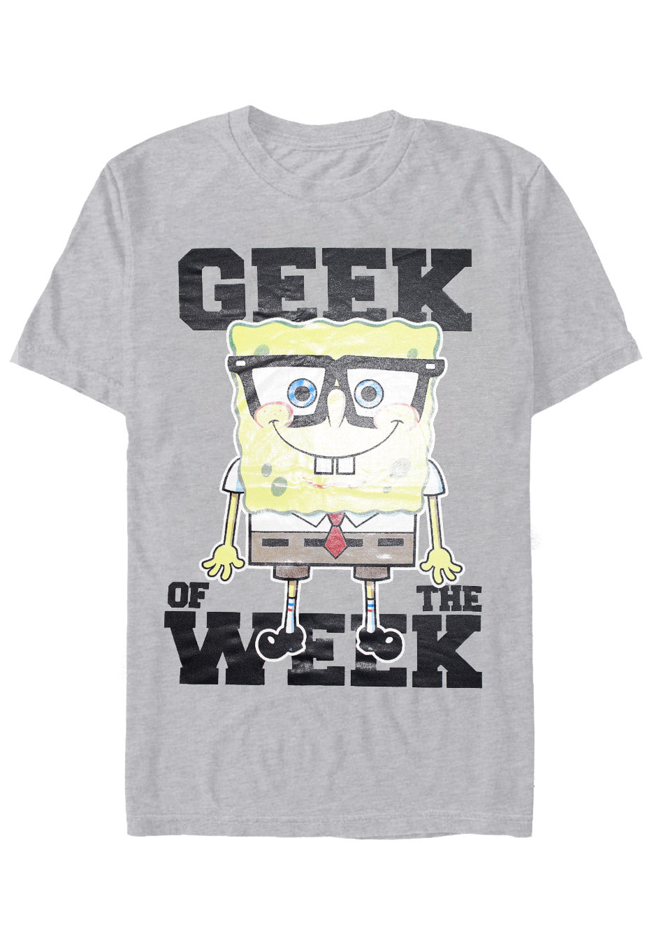 SpongeBob SquarePants - Geek Of The Week Heather Grey - T-Shirt | Neutral-Image
