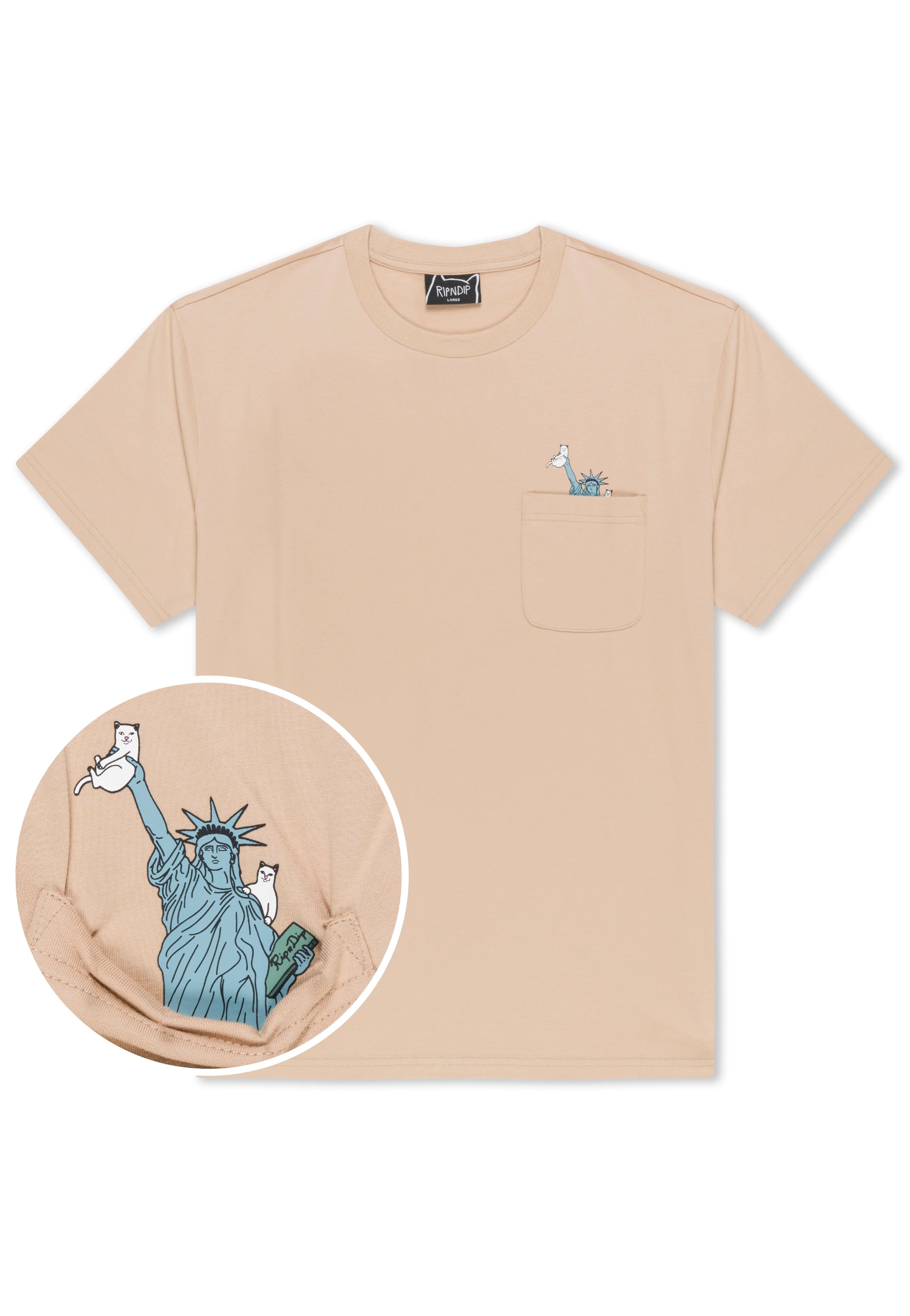 RIPNDIP - Liberty Pocket Almond - T-Shirt