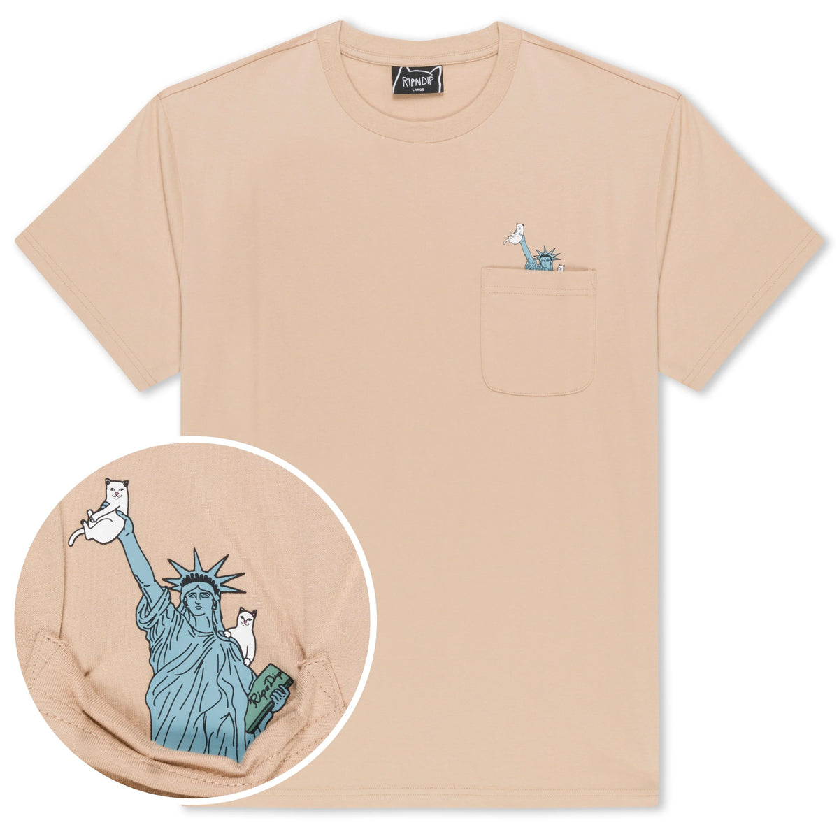 RIPNDIP Liberty Pocket Almond - T-Shirt | Impericon