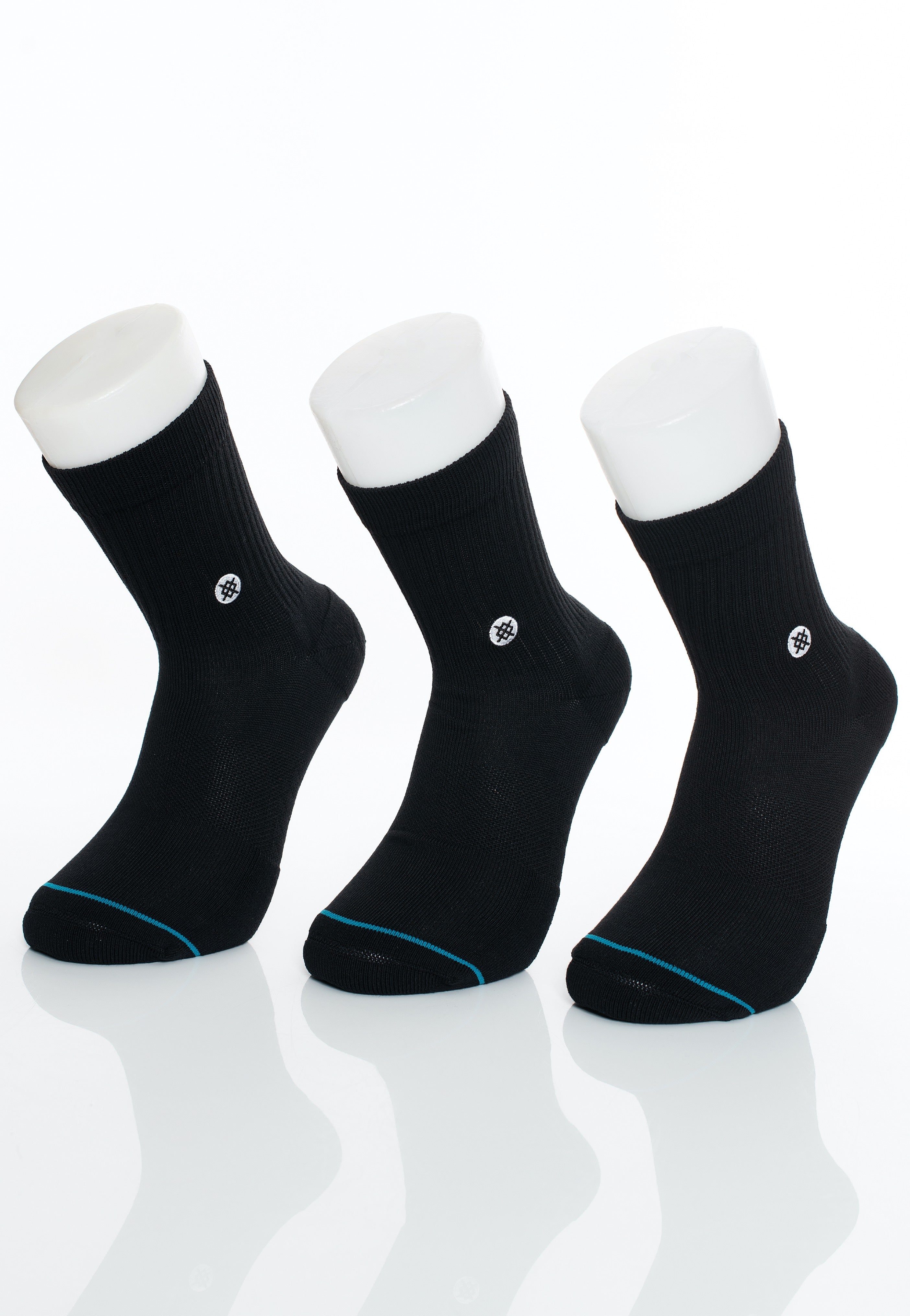 Stance - Icon Quarter Pack Of 3 Black - Socks | Neutral-Image