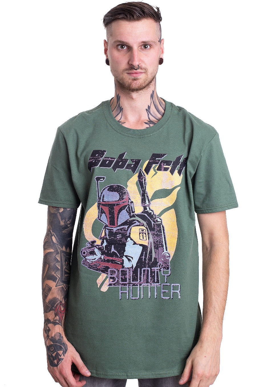 BOUNTY HUNTER STAR WARS Tシャツ ボバ・フェット XL Star Wars Boba Fett Bounty Hunter Green - T-Shirt | Impericon