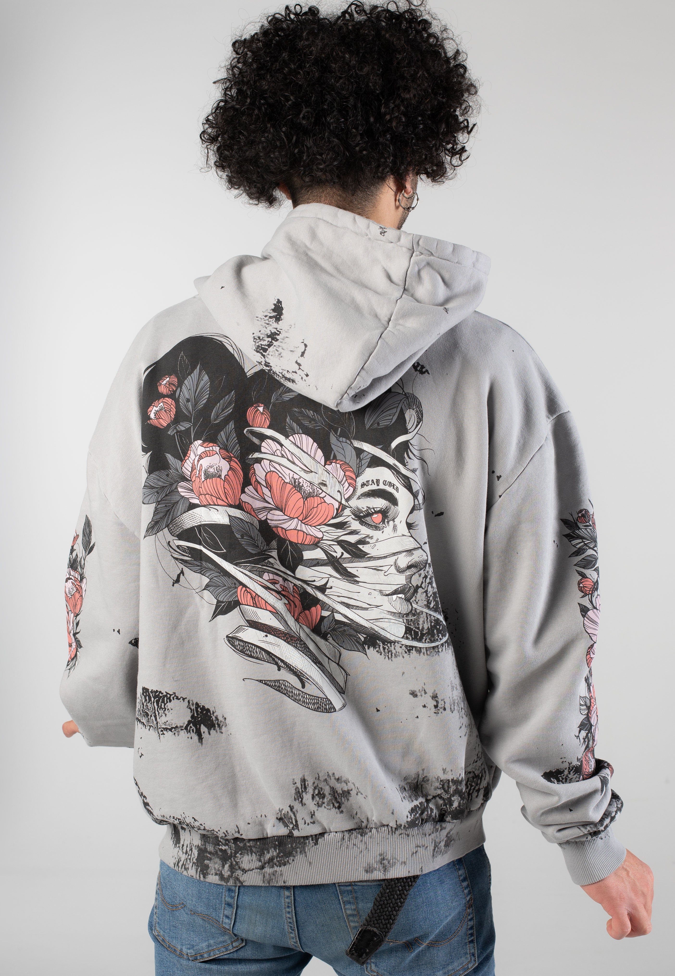 Stay Cold Apparel - Dead Bloom Acid Oversized  - Hoodie | Neutral-Image