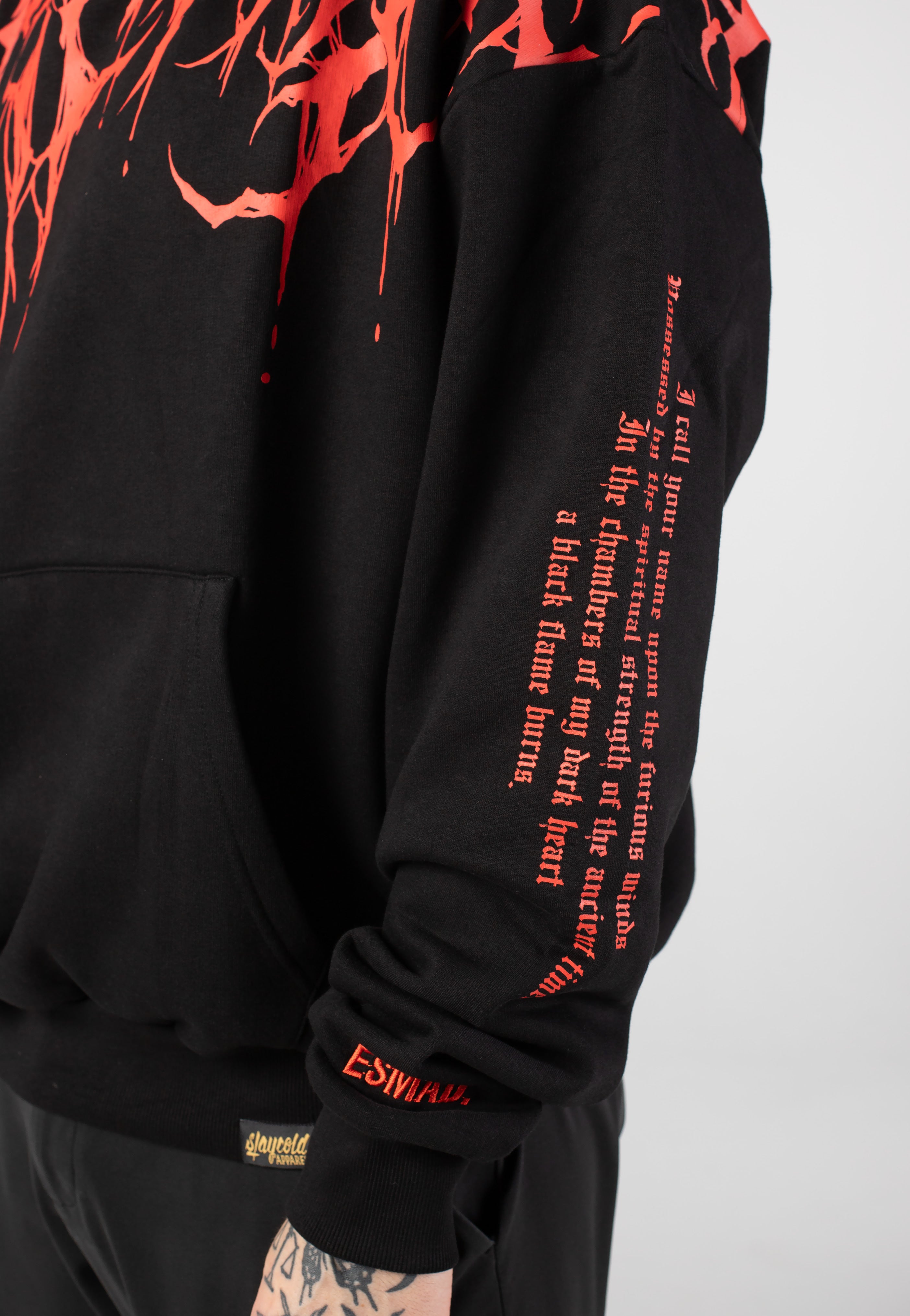Stay Cold Apparel - Reign Of Blood Heavy Oversized Black - Hoodie | Neutral-Image