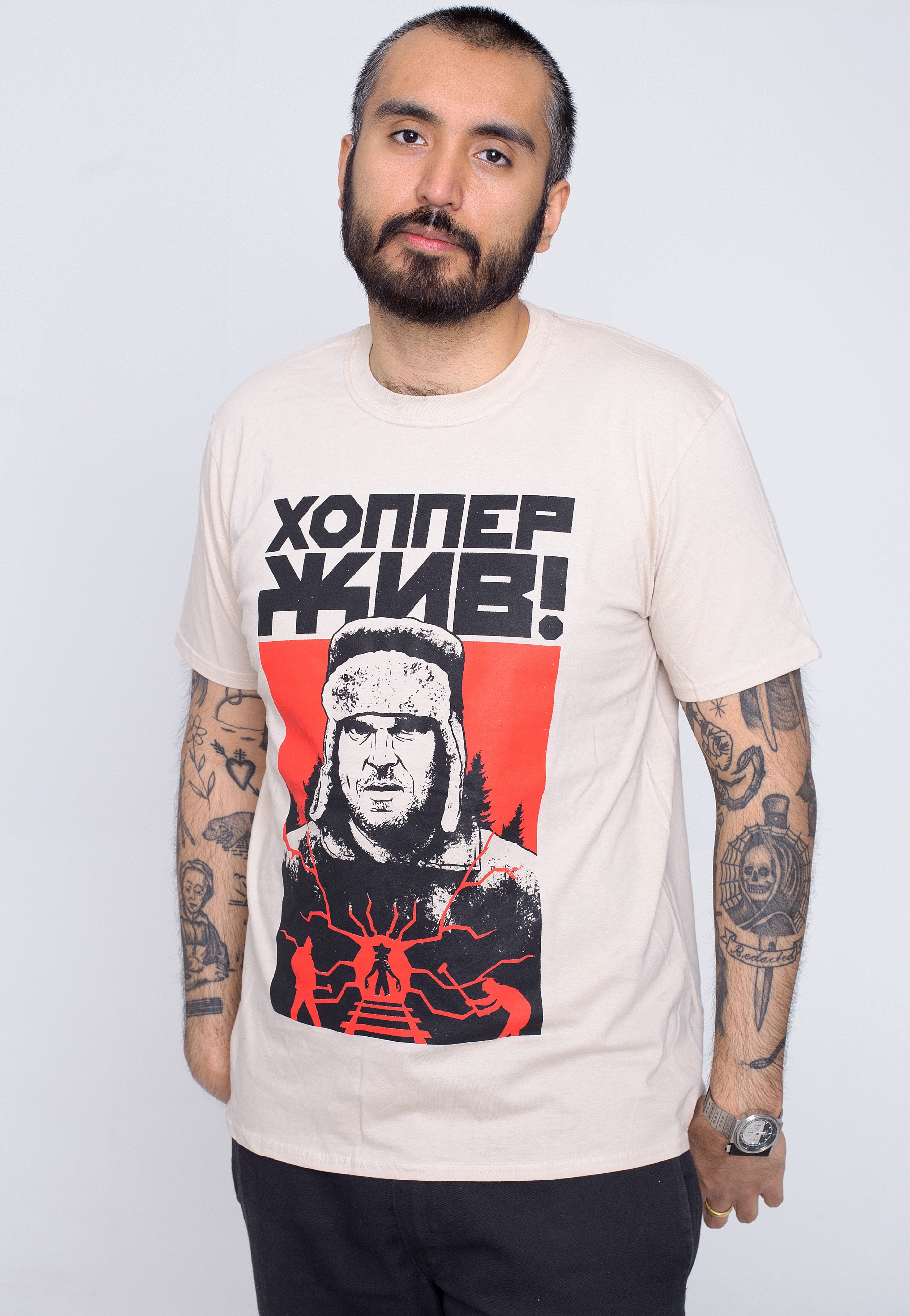 Stranger Things - Cold War Washed White - T-Shirt | Men-Image