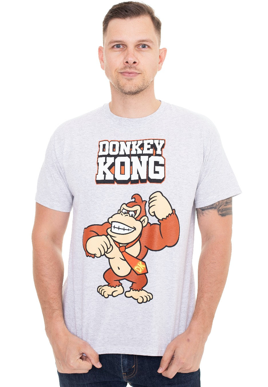 Super Mario - Donkey Kong Bricks Grey - T-Shirt | Men-Image