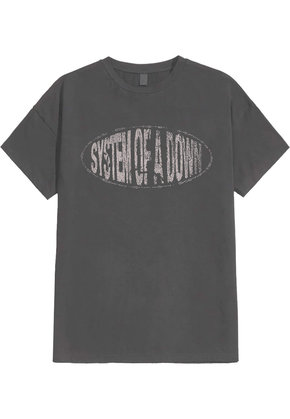 System Of A Down - Stretched Logo Charcoal - T-Shirt | Neutral-Image