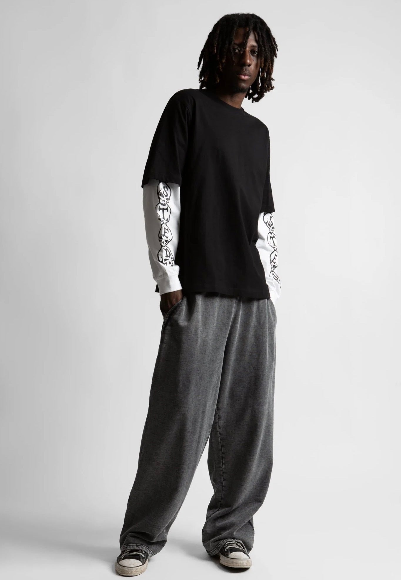 Wasted Paris - Age Bury Black White - Longsleeve | Men-Image