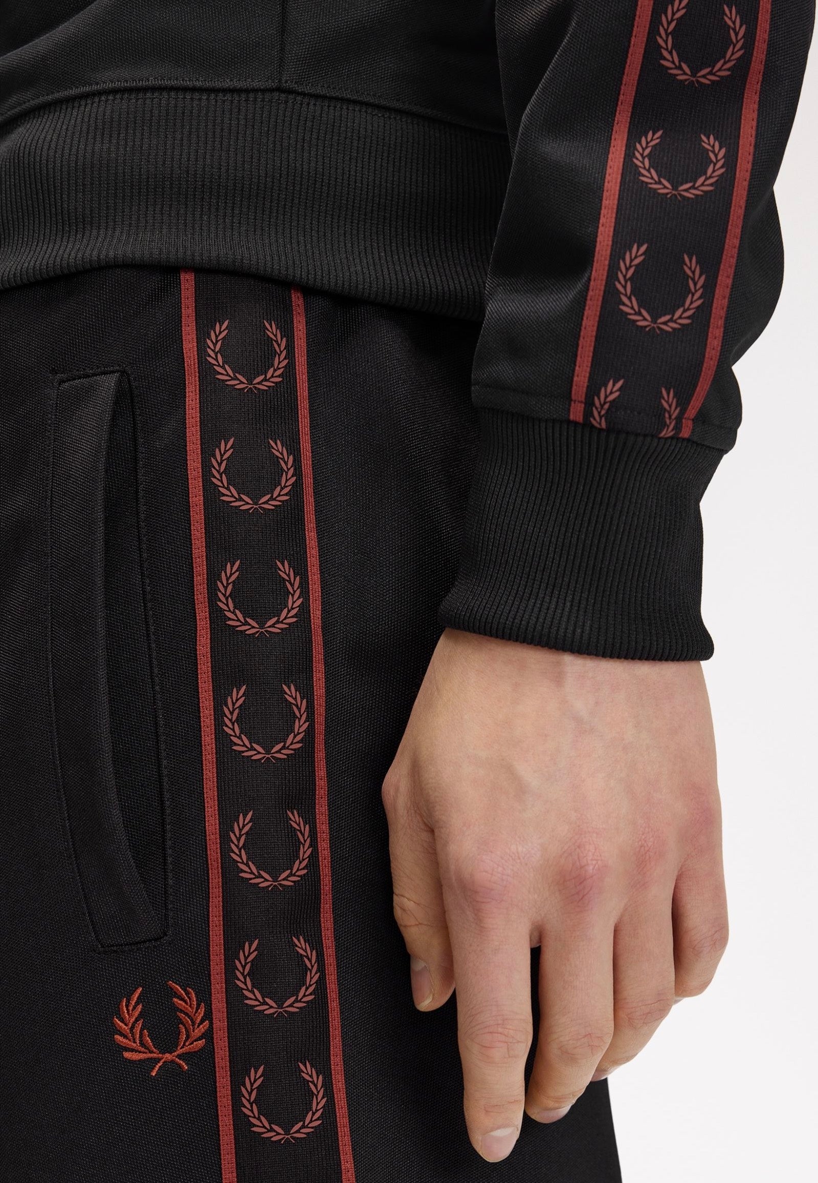 Fred Perry - Contrast Tape Track Black - Sweat Pants | Men-Image
