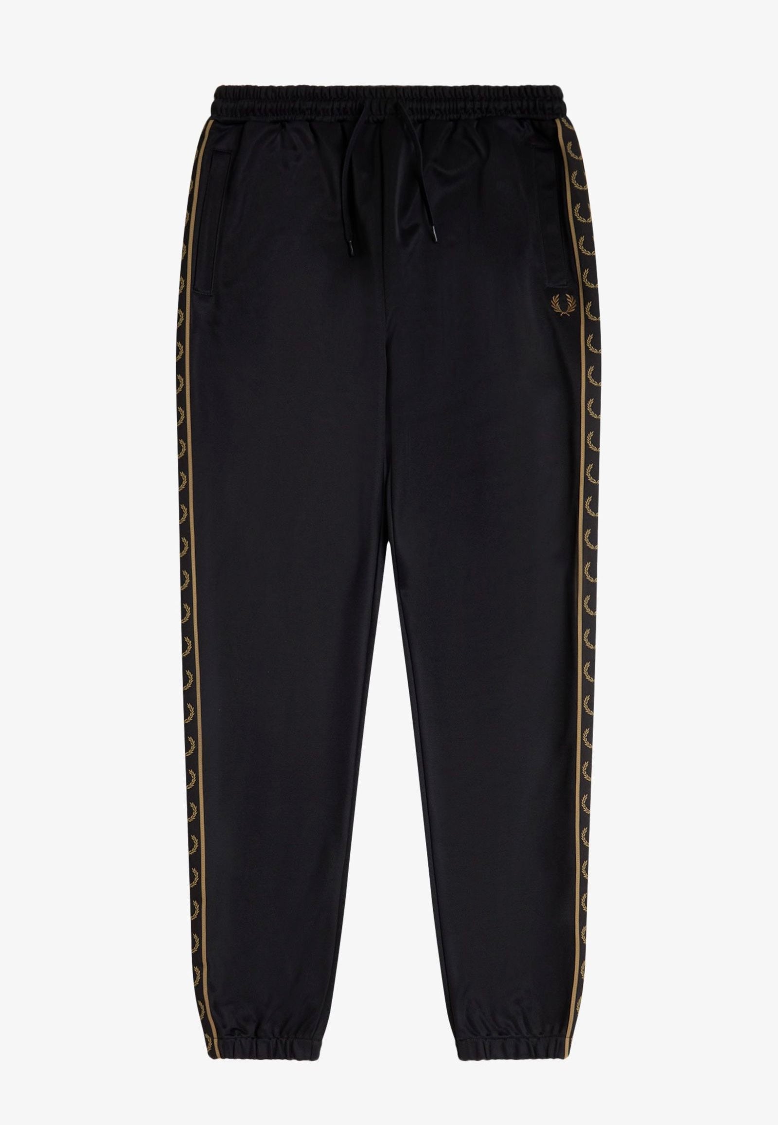 Fred Perry - Contrast Tape Track Black/Shadedstone - Sweat Pants | Men-Image