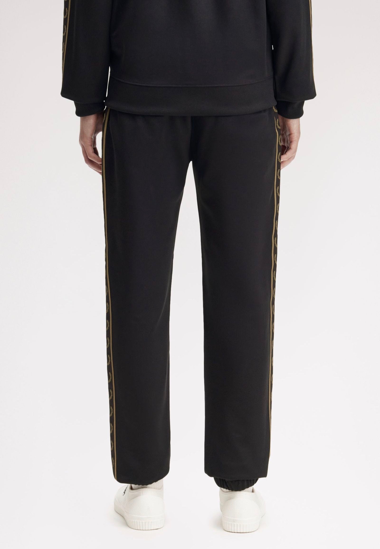 Fred Perry - Contrast Tape Track Black/Shadedstone - Sweat Pants | Men-Image