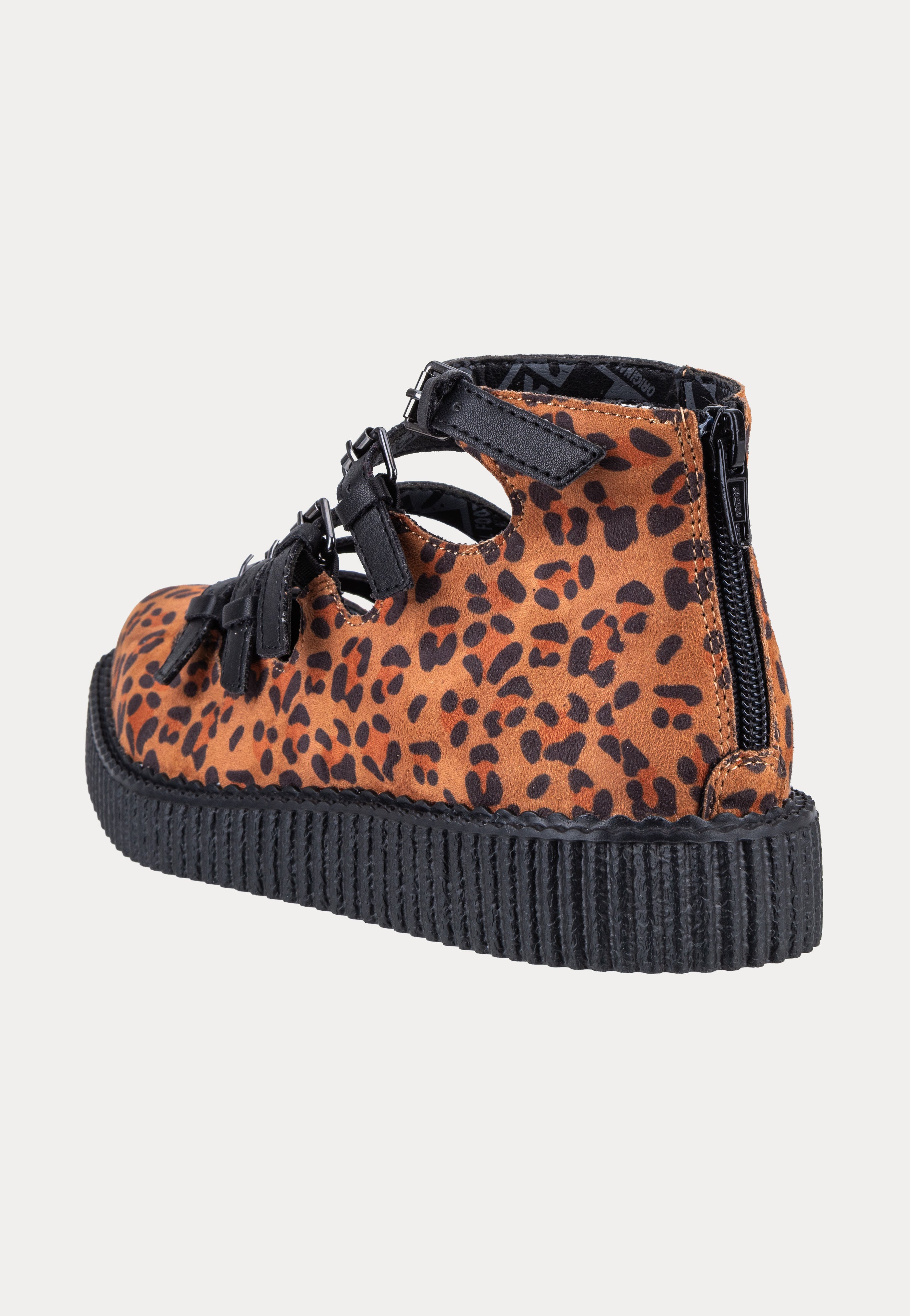 T.U.K. - Ballet Creeper Multi-Strap Leopard Vegan Suede - Girl Sandals | Women-Image