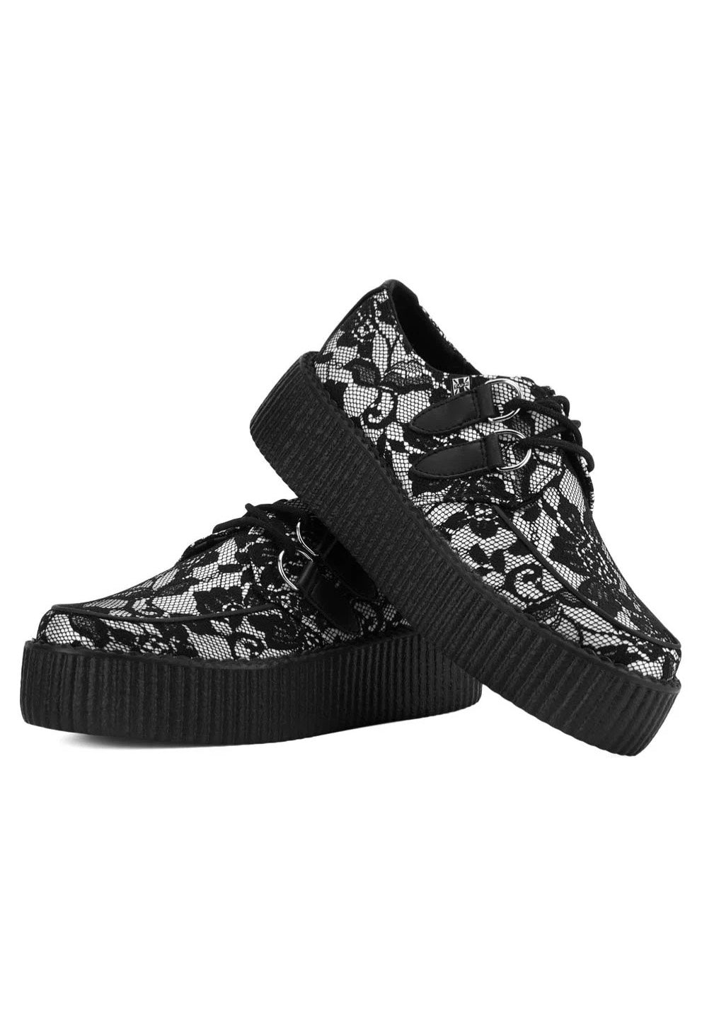 T.U.K. - Viva High Black/White Lace - Shoes | Men-Image