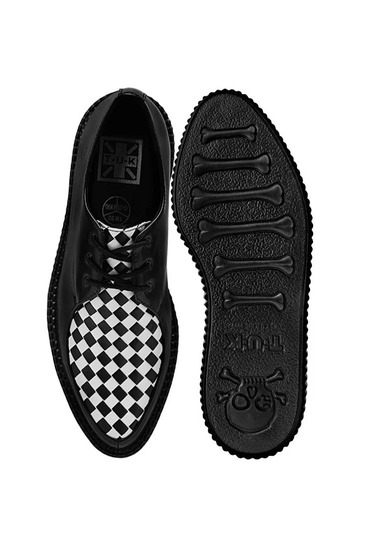 T.U.K. - Viva High Pointed Black/White Woven - Shoes | Neutral-Image